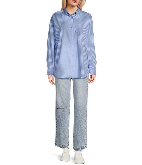 Copper Key Oversized Button-Front Shirt Product Image