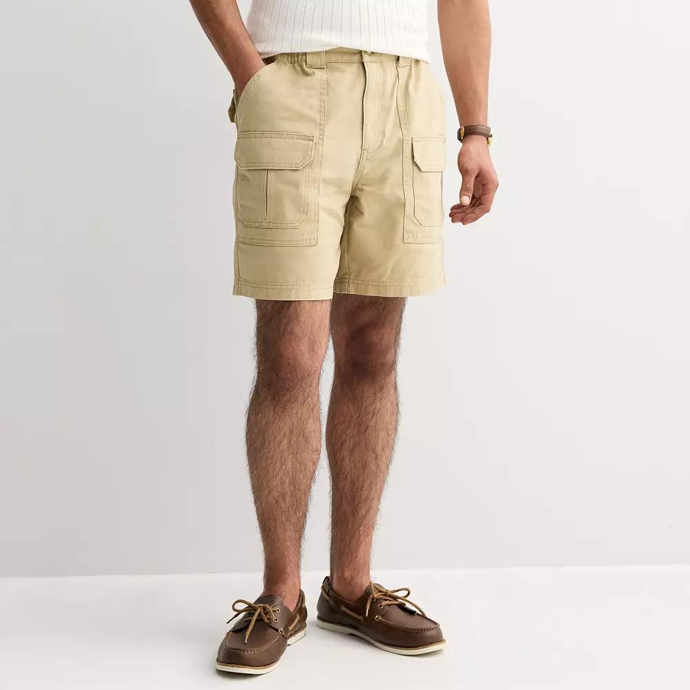 Men's Croft & Barrow® 7.5-in. Side Elastic Cargo Shorts, Size: 42 7.5 IN, Green Product Image