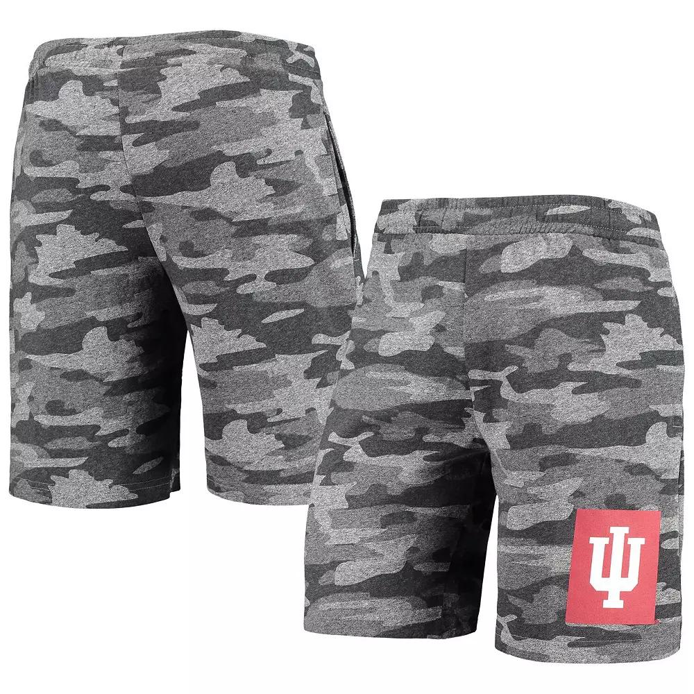 Men's Concepts Sport Charcoal/Gray Indiana Hoosiers Camo Backup Terry Jam Lounge Shorts, Size: 2XL Product Image