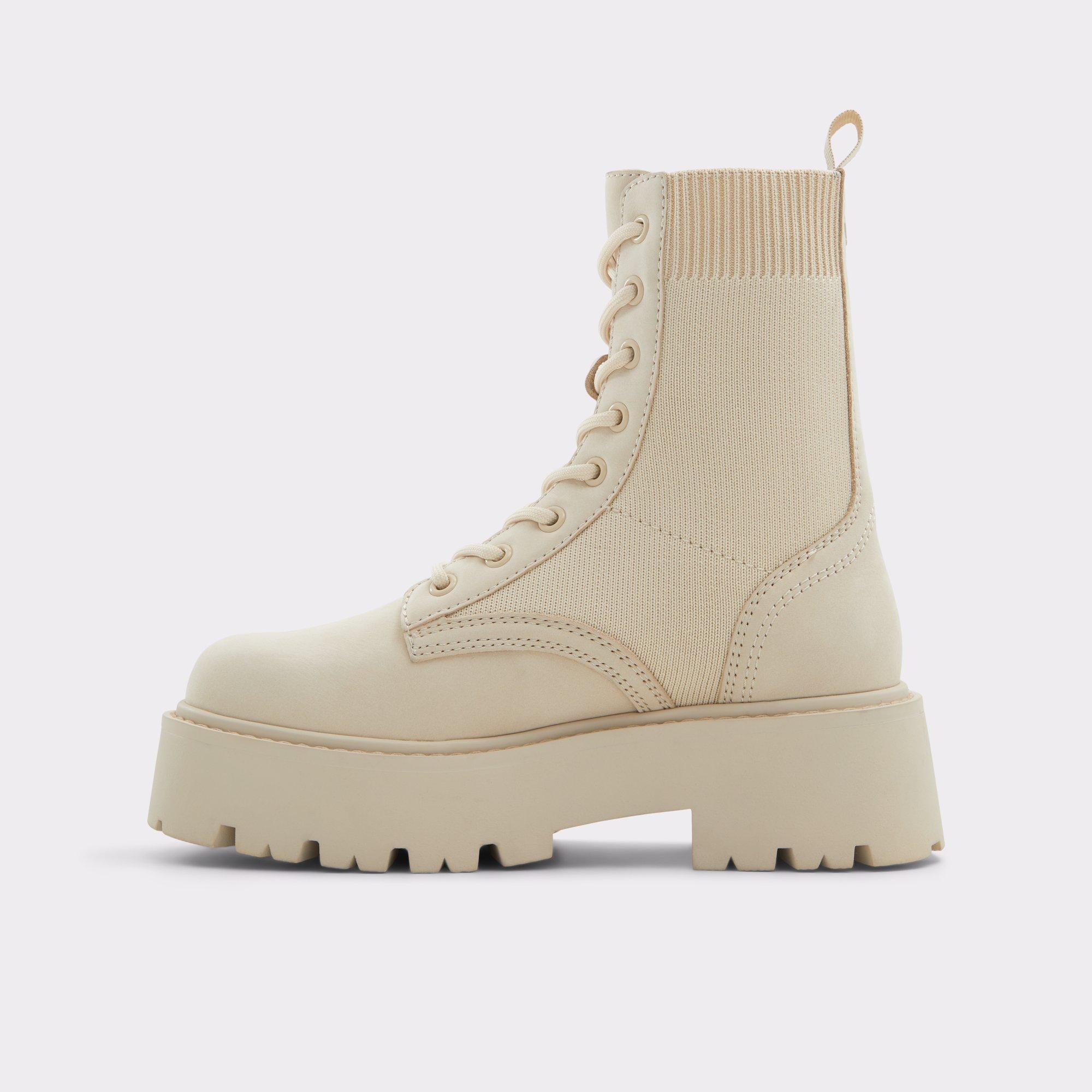 Talaleryknit Beige Women's Combat boots | ALDO US Product Image