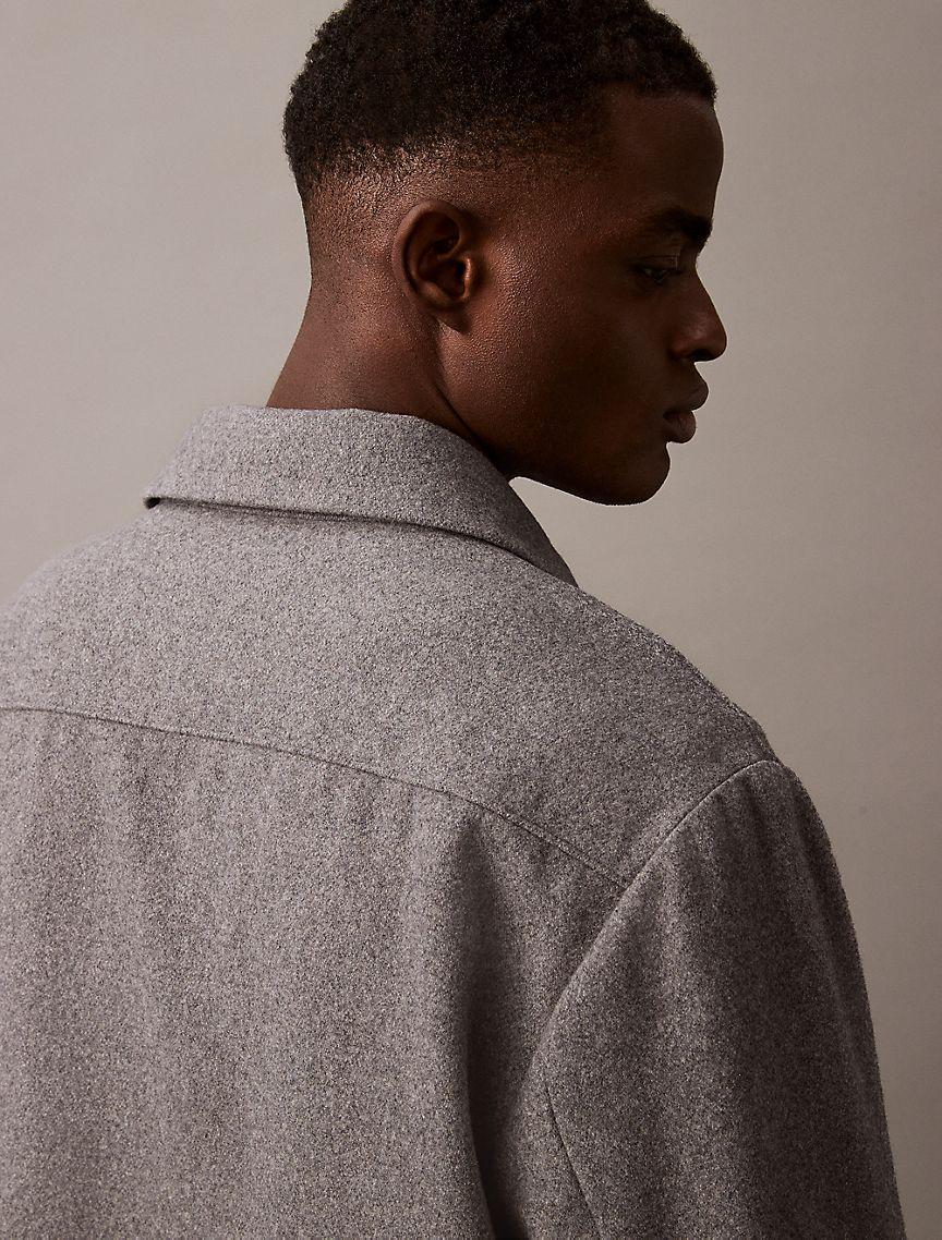 Wool Blend Relaxed Shirt Jacket Product Image