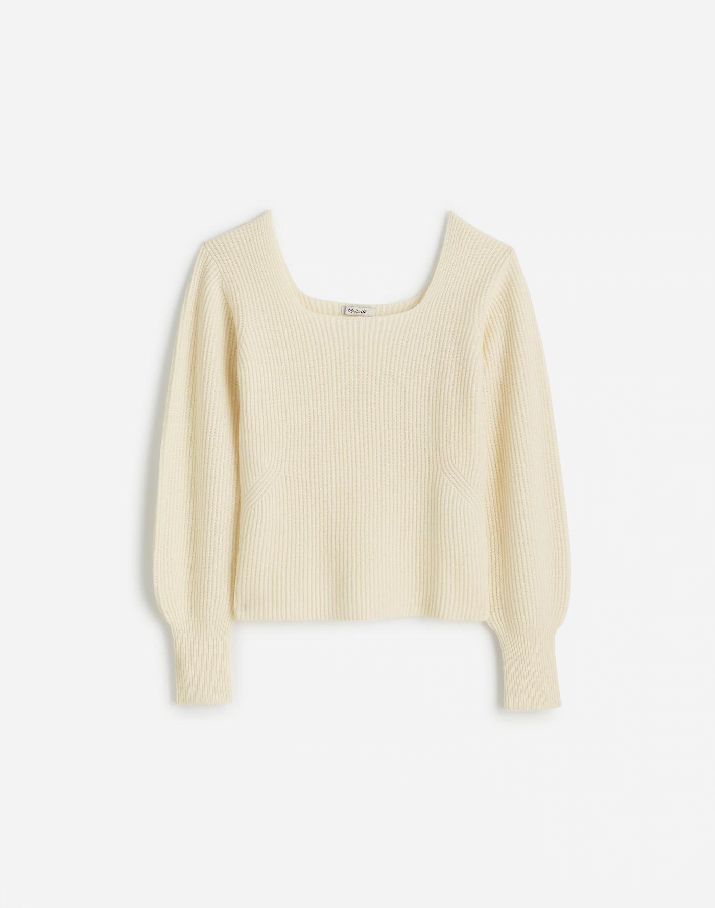 SoftWool Square-Neck Pullover Sweater Product Image
