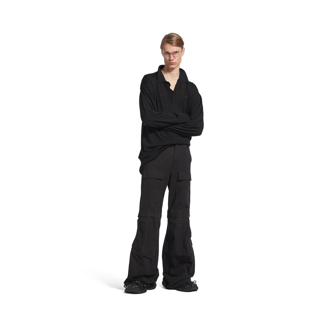 Flared Cargo Pants in Black Product Image