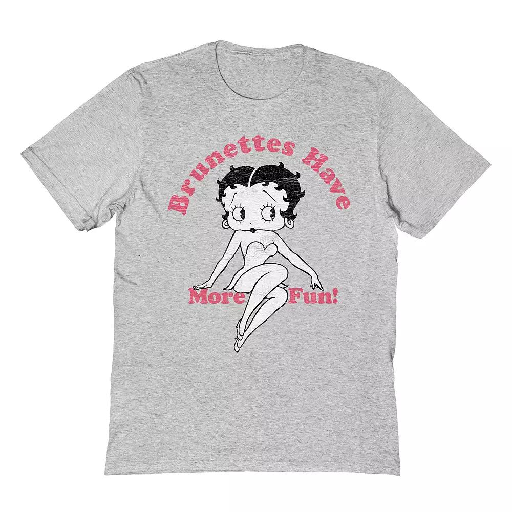 Men's Betty Boop T-Shirt, Size: Medium, Sport Grey Product Image