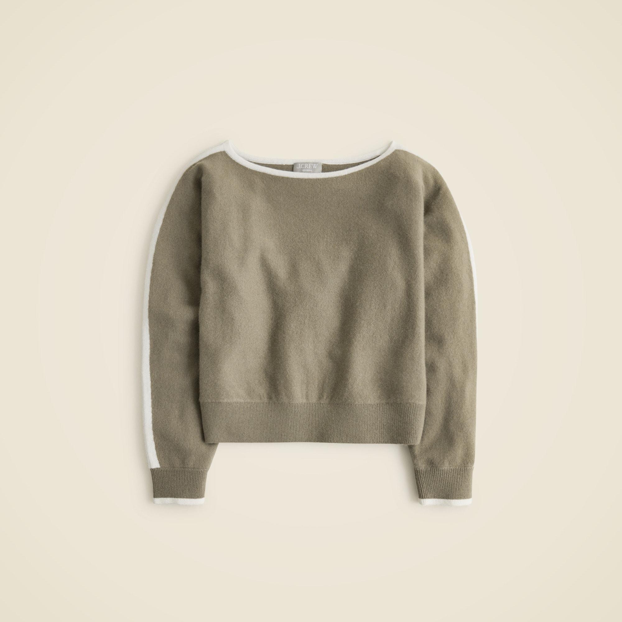 Cashmere contrast-stripe sweater Product Image