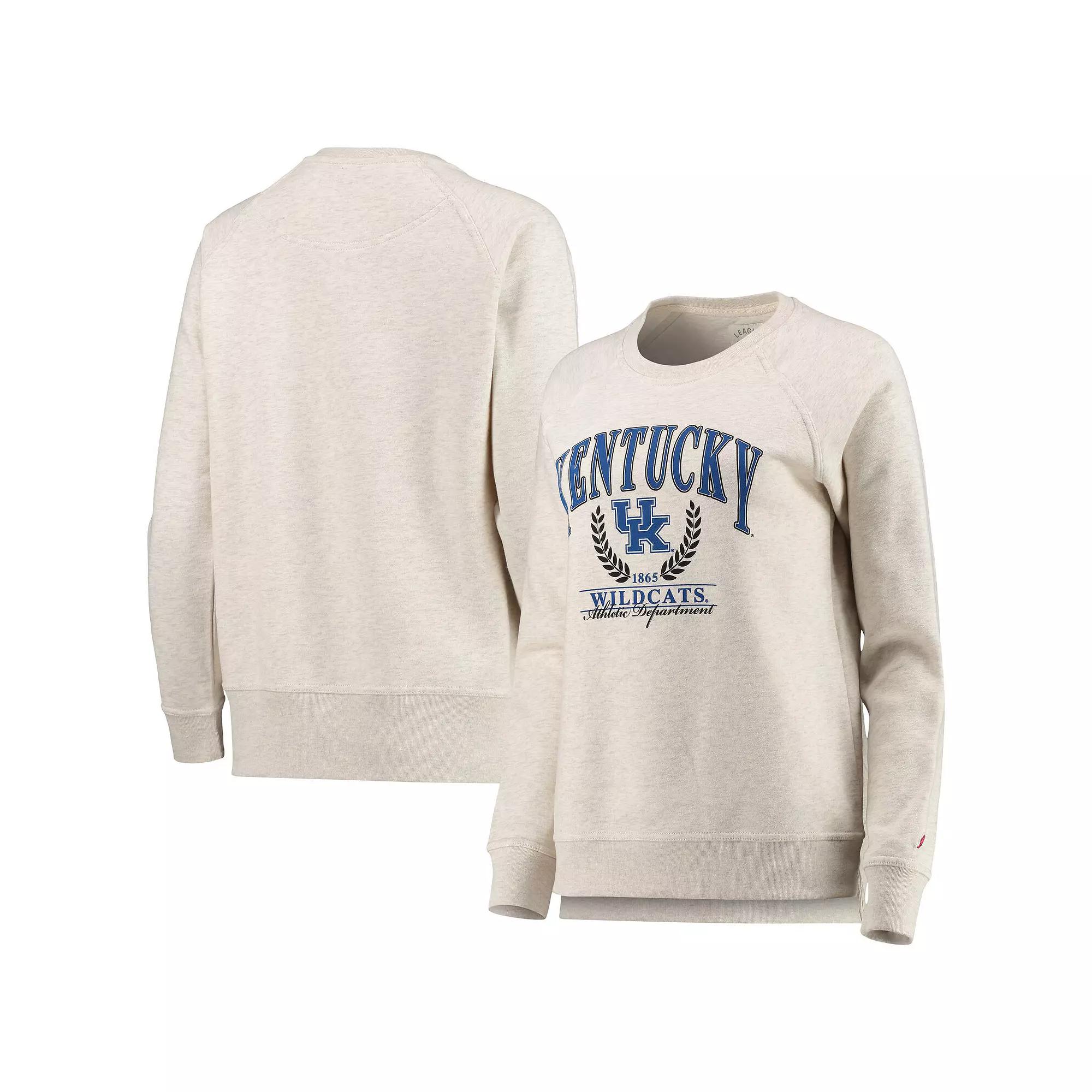 Women's League Collegiate Wear Oatmeal Kentucky Wildcats Academy Raglan Pullover Sweatshirt,  Product Image