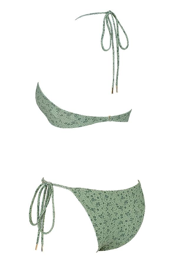 Lira  green floral reverse triangle bikini - sale Product Image