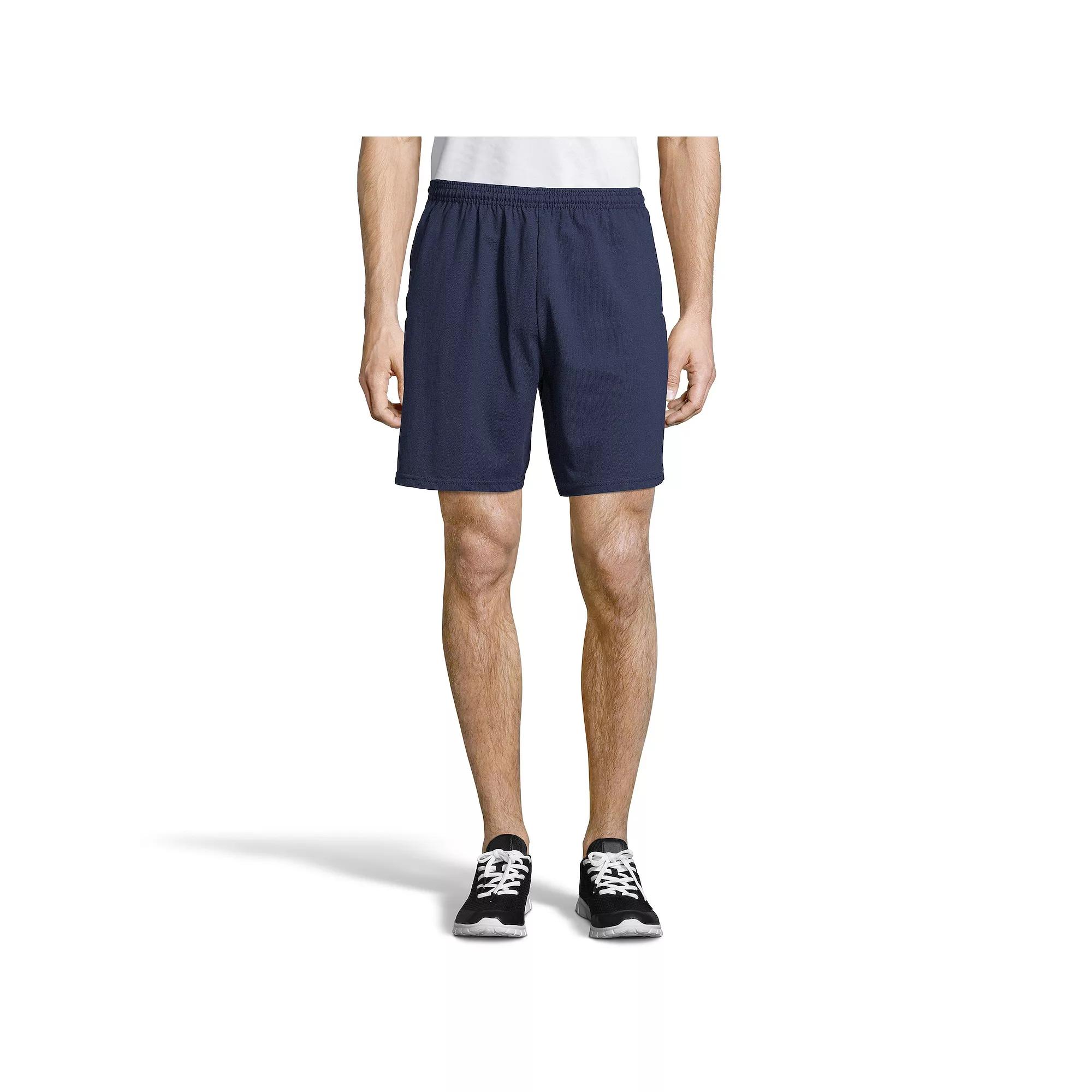 Big & Tall Hanes® Jersey Pocket Shorts, Men's,  Product Image