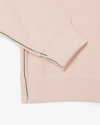 V Neck Cotton Moss Stitch Sweater Product Image