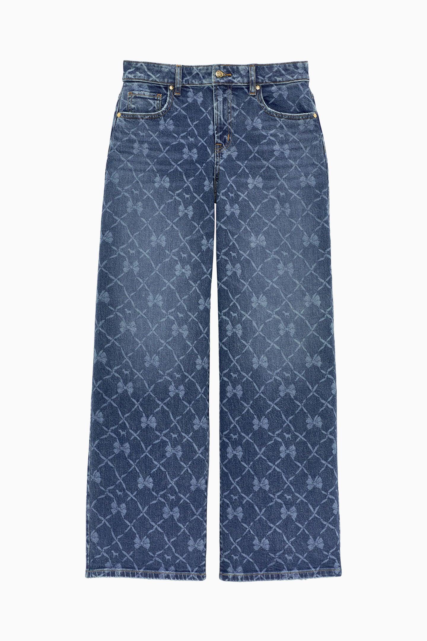 PINK x LoveShackFancy Denim Baggy High Rise Jeans Product Image