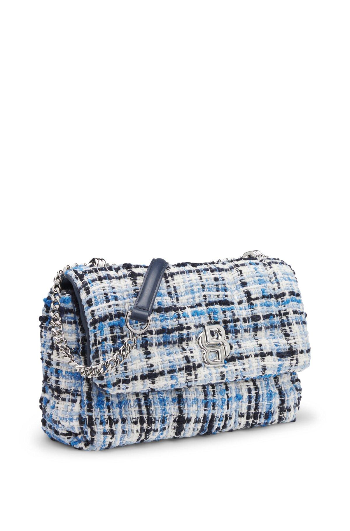 Multicolored-tweed shoulder bag with Double B monogram Product Image