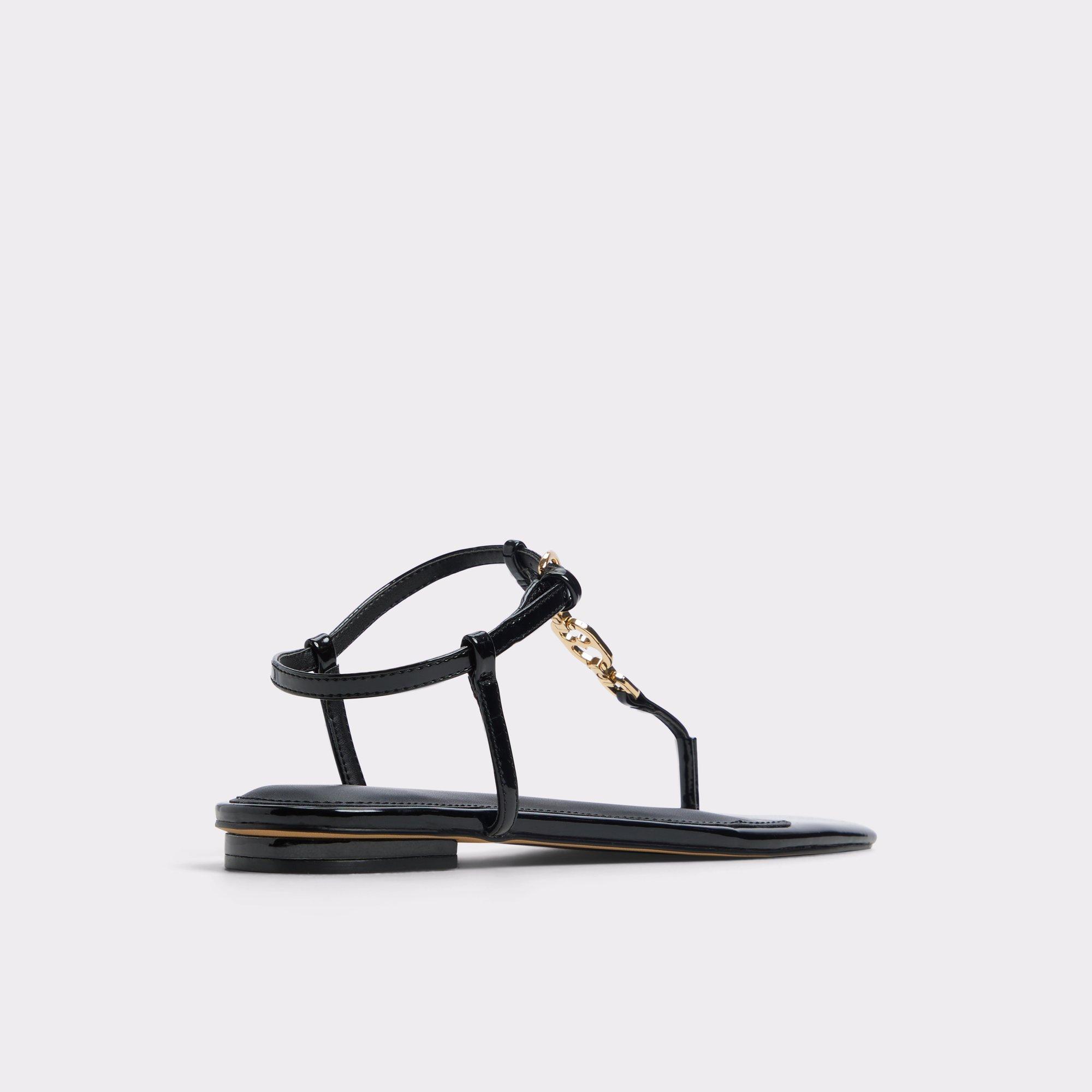 Lorenza Black Women's Flat Sandals | ALDO US Product Image