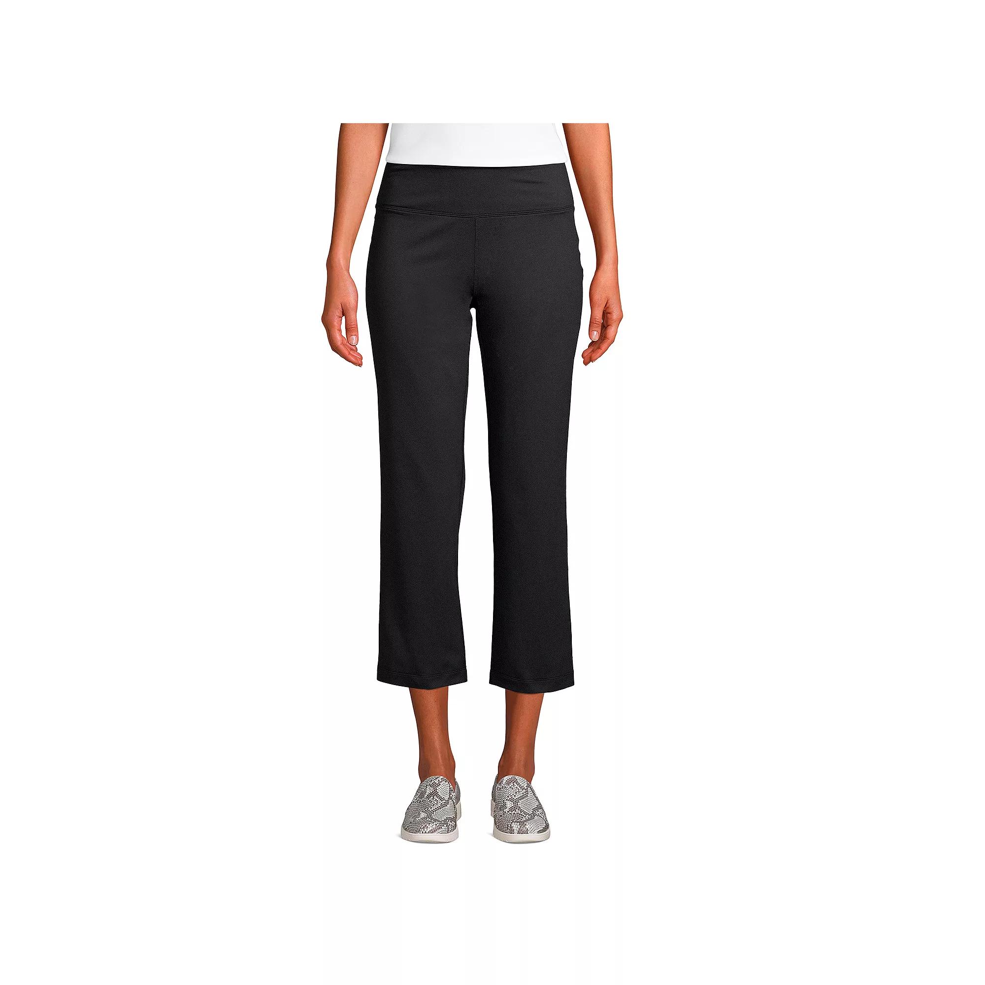 Women's Lands' End UPF 50 Active Capri Yoga Pants, Size: Small, Black Product Image