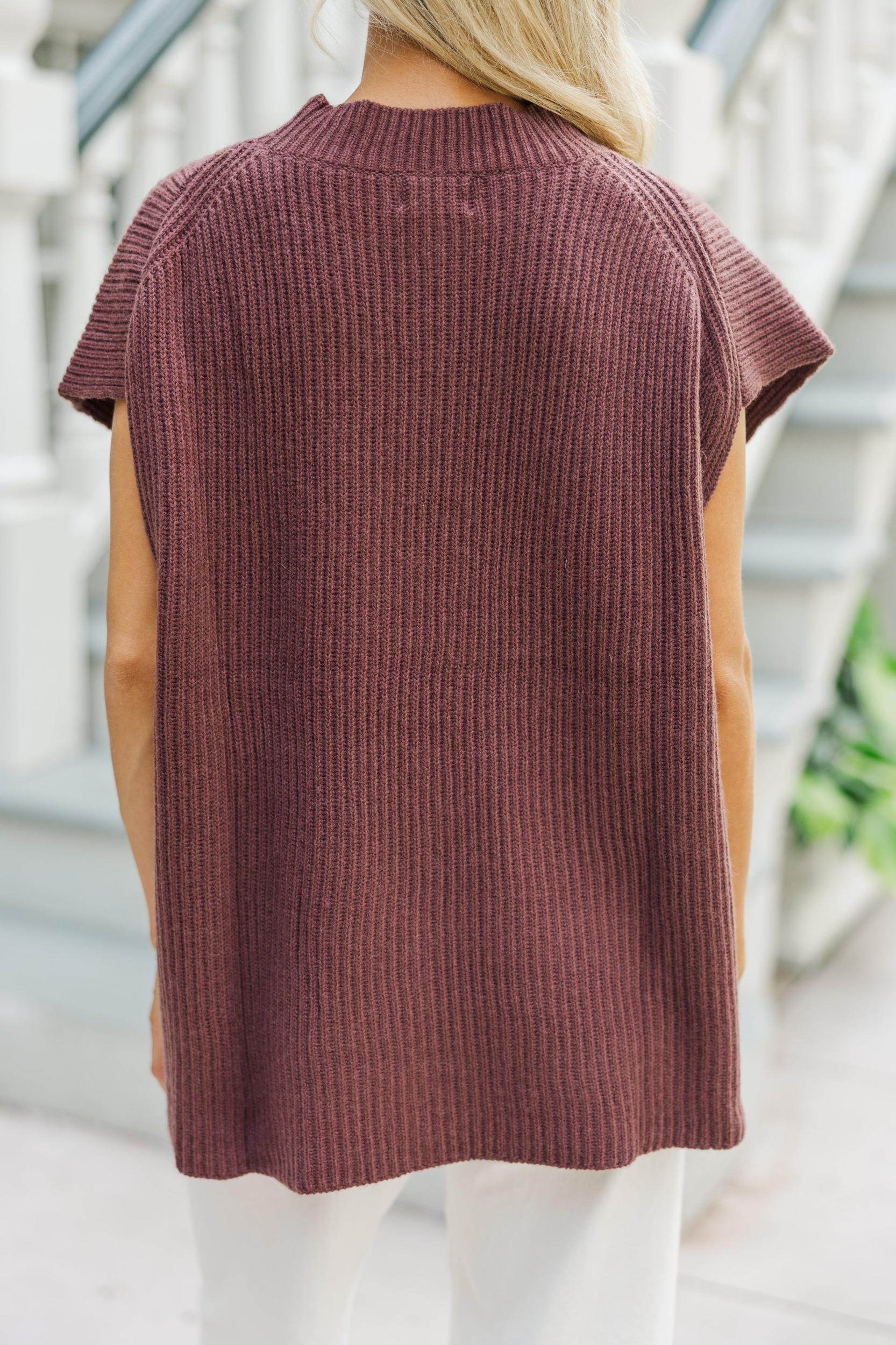 The Slouchy Brown Short Sleeve Sweater Female Product Image