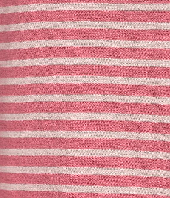 APNY Striped V-Neck Long Peasant Sleeve Top Product Image