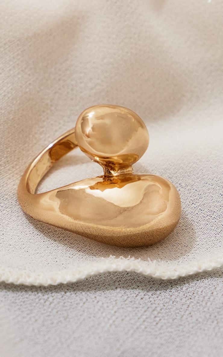 Gold Chunky Swirl Ring Product Image