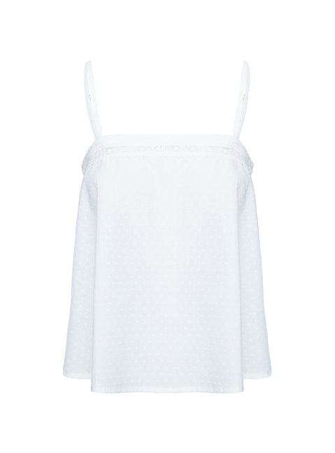 Invisible String Lace Sleep Top White Product Image
