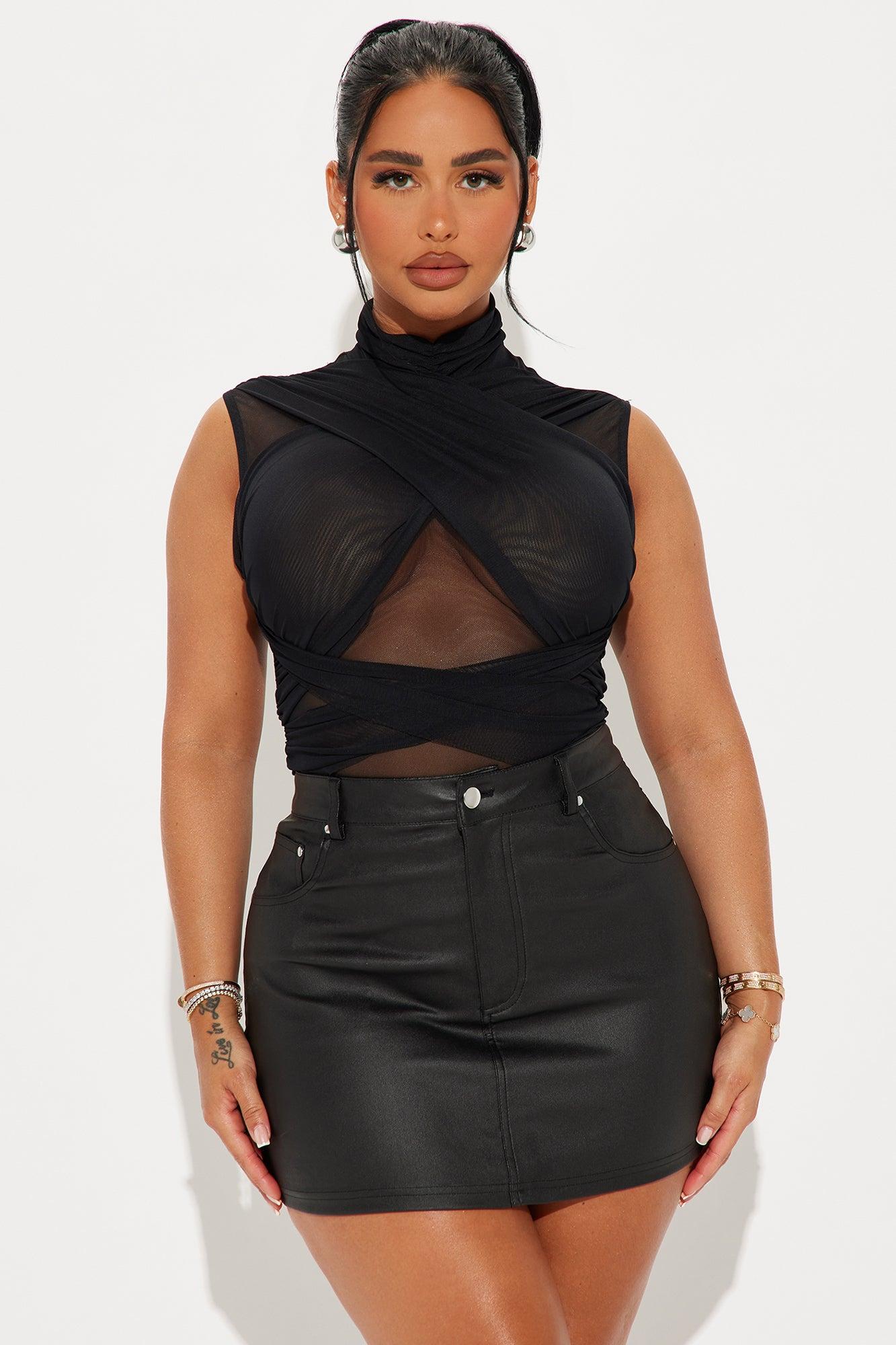 Mariella Mesh Bodysuit - Black Product Image