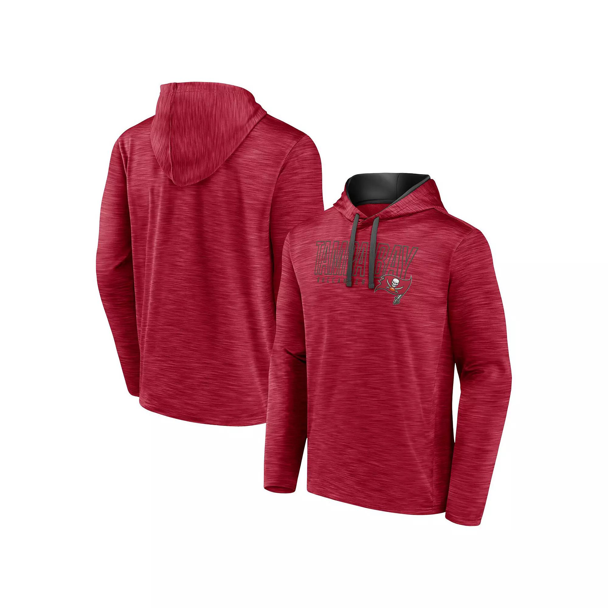 Men's Fanatics Branded Heather Red Tampa Bay Buccaneers Hook and Ladder Pullover Hoodie,  Product Image