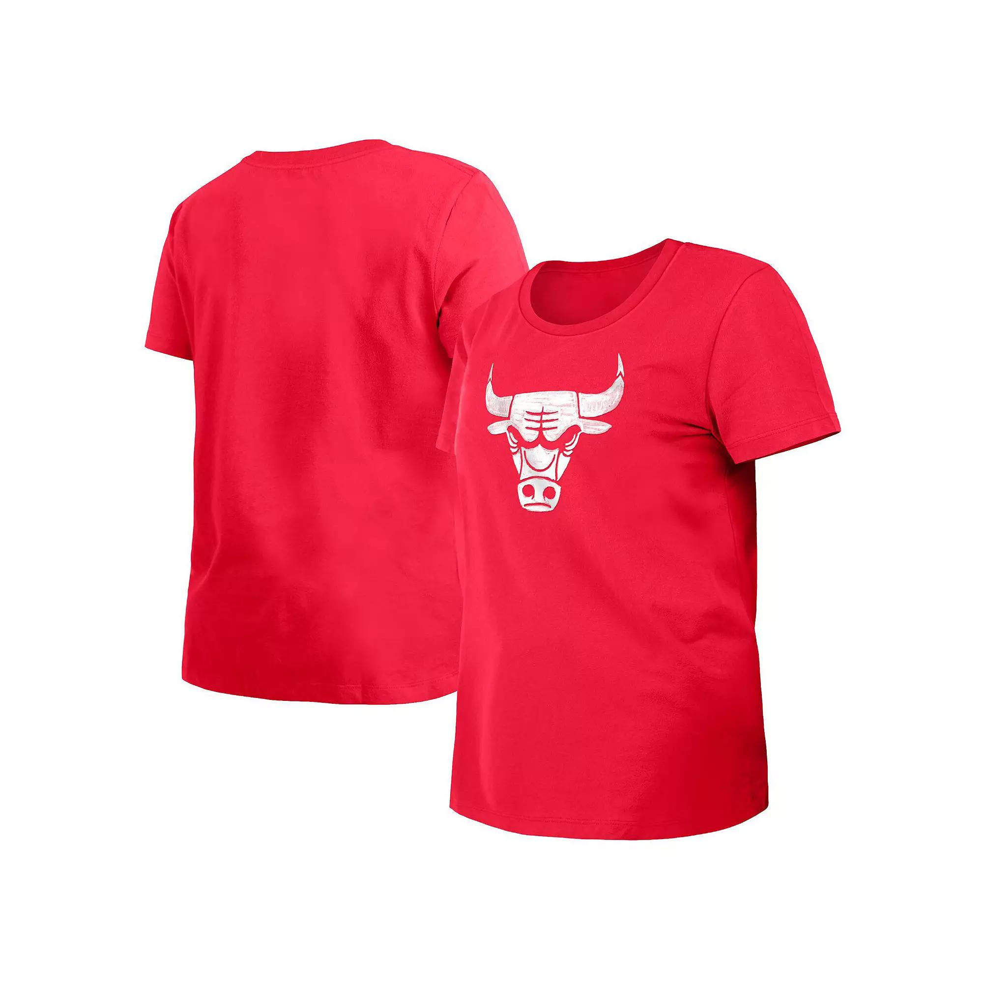 Women's New Era Red Chicago Bulls 2023/24 City Edition T-Shirt, Size: Large Product Image