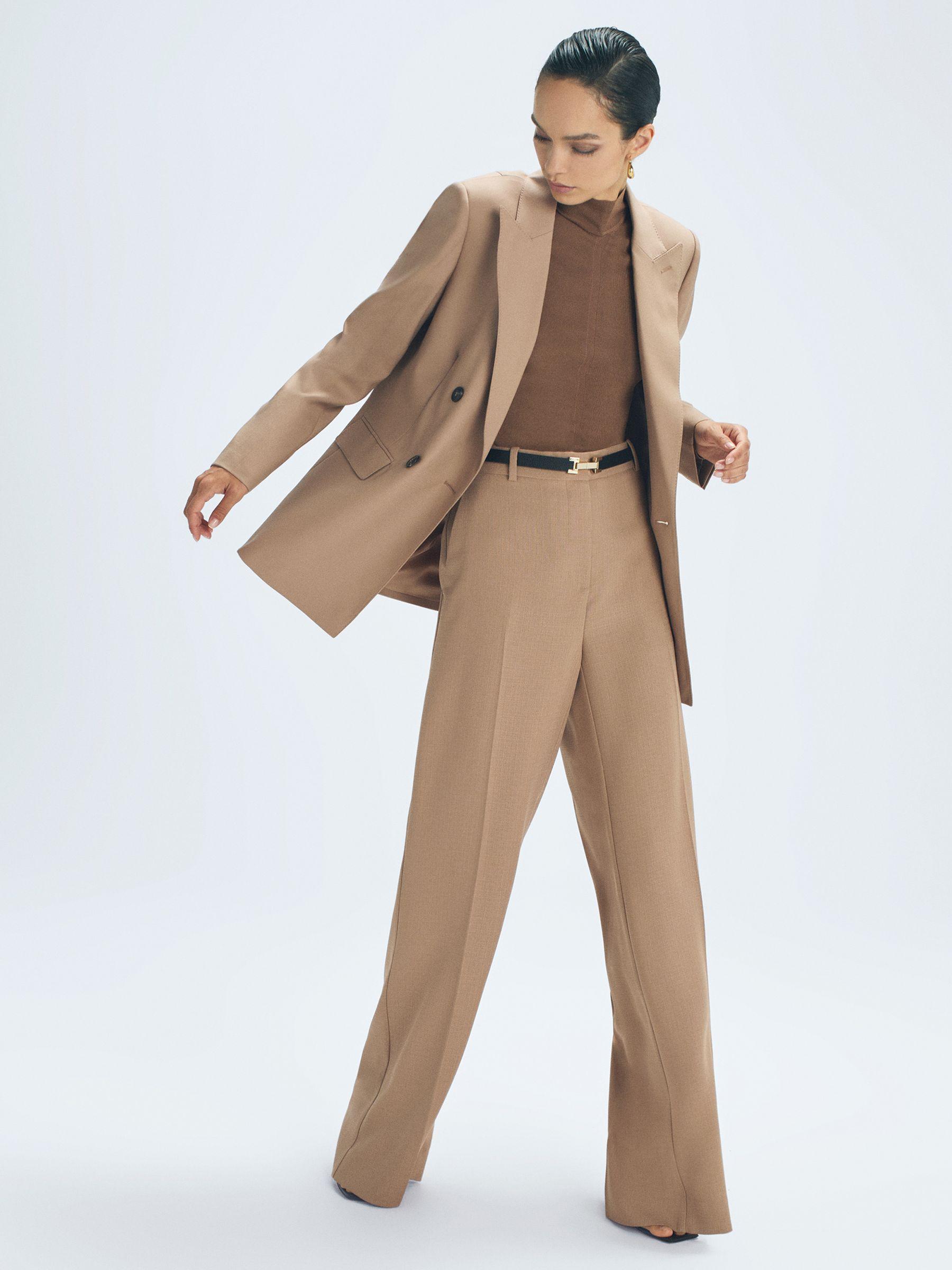 Atelier Wool Double Breasted Blazer in Camel Product Image