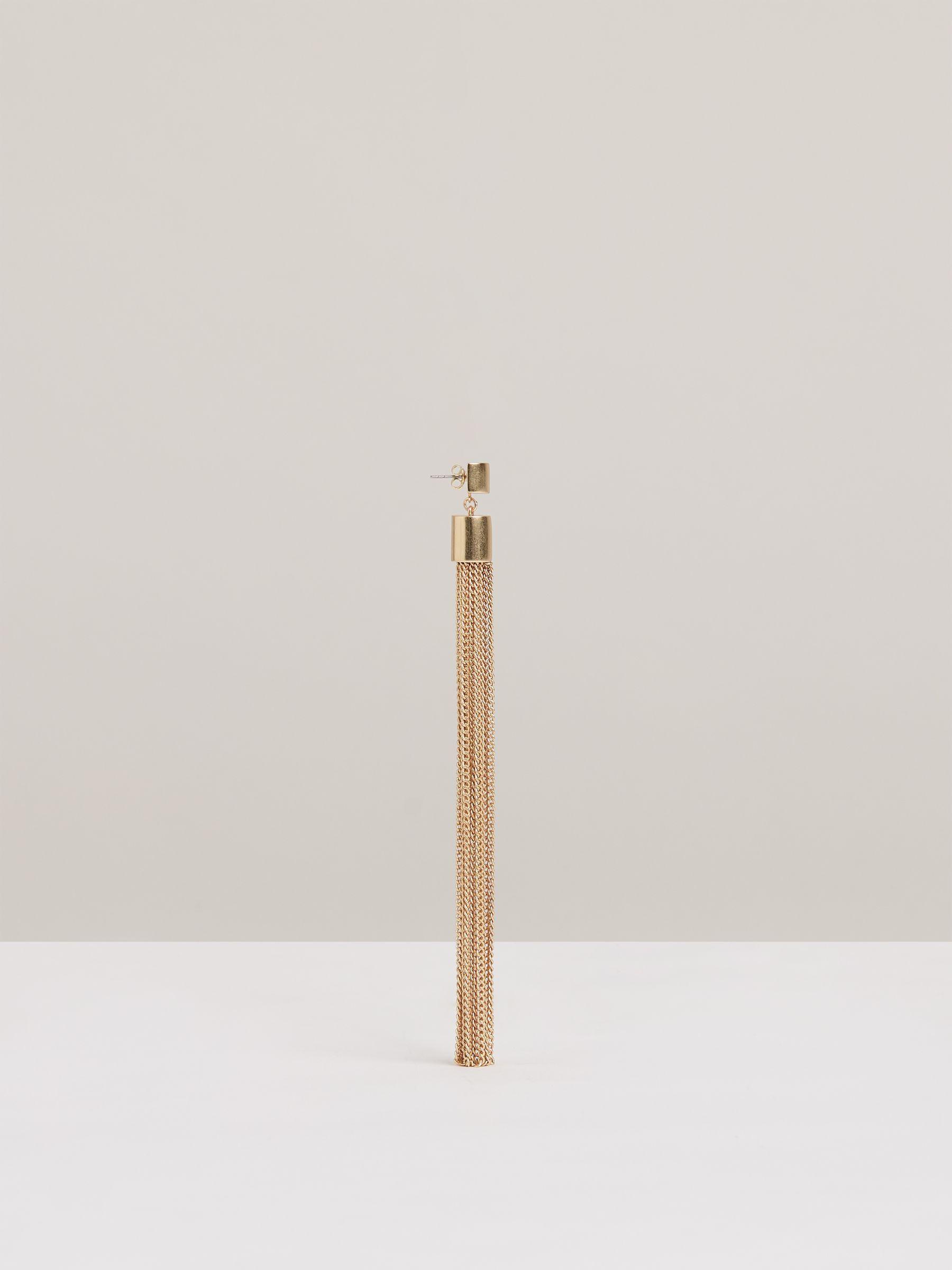 Tassel Drop Earrings in Gold Tone Product Image