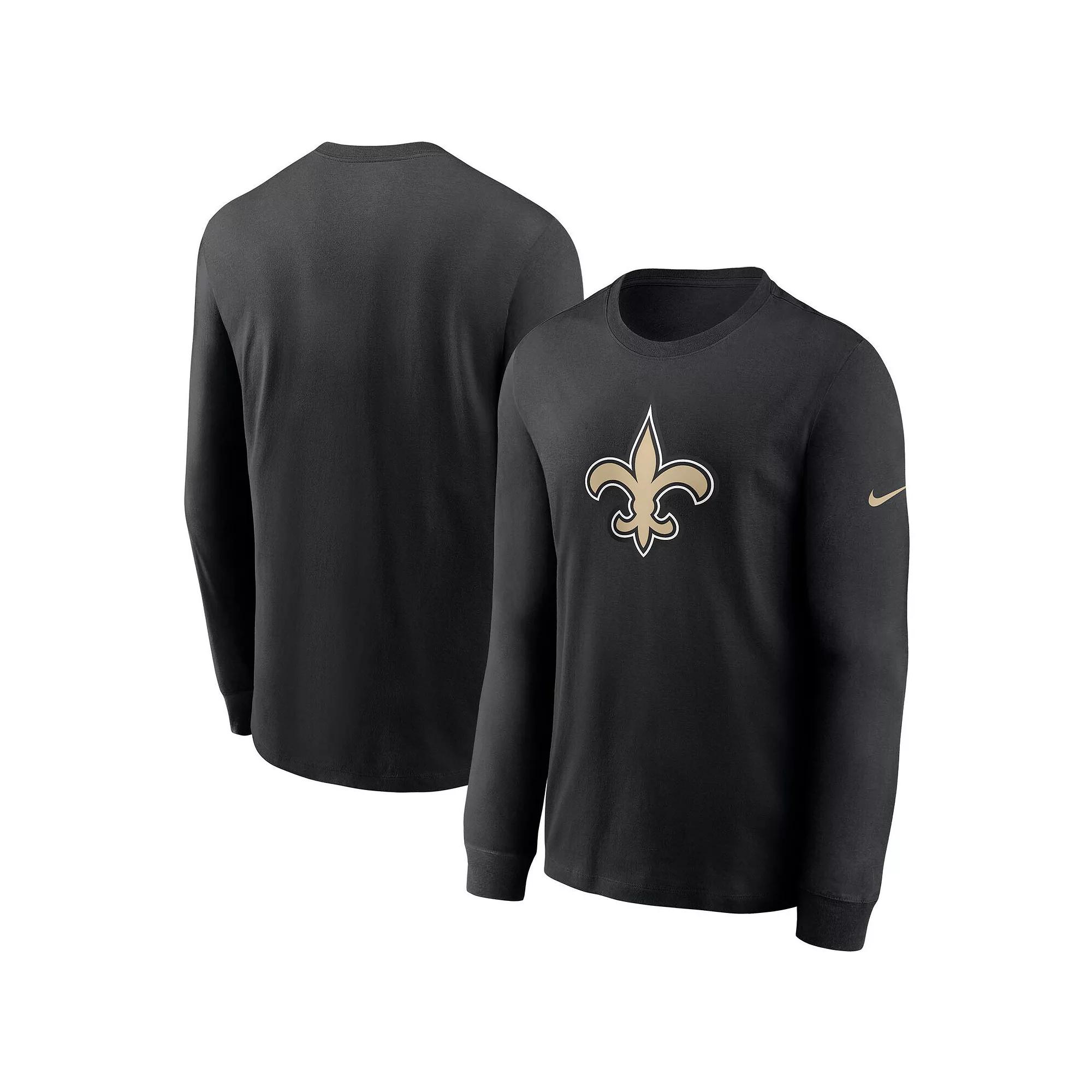 Men's Nike Black New Orleans Saints Primary Logo Long Sleeve T-Shirt,  Product Image