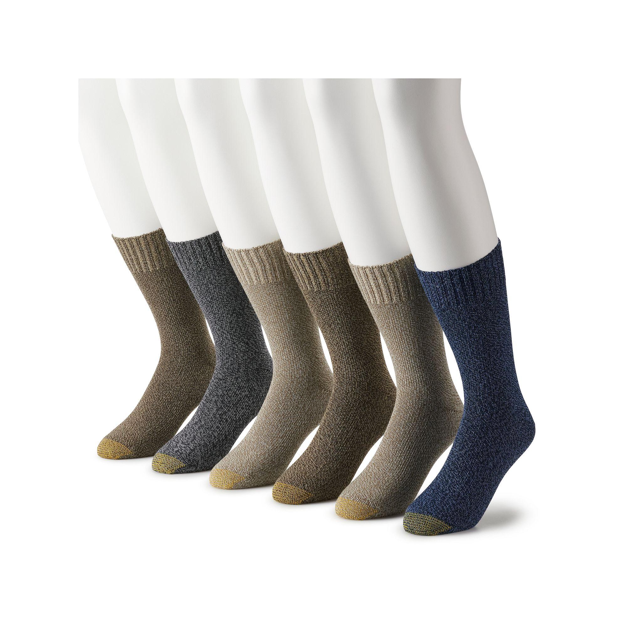 Men's GOLDTOE® 6-pack Hudson Crew Socks,  Product Image