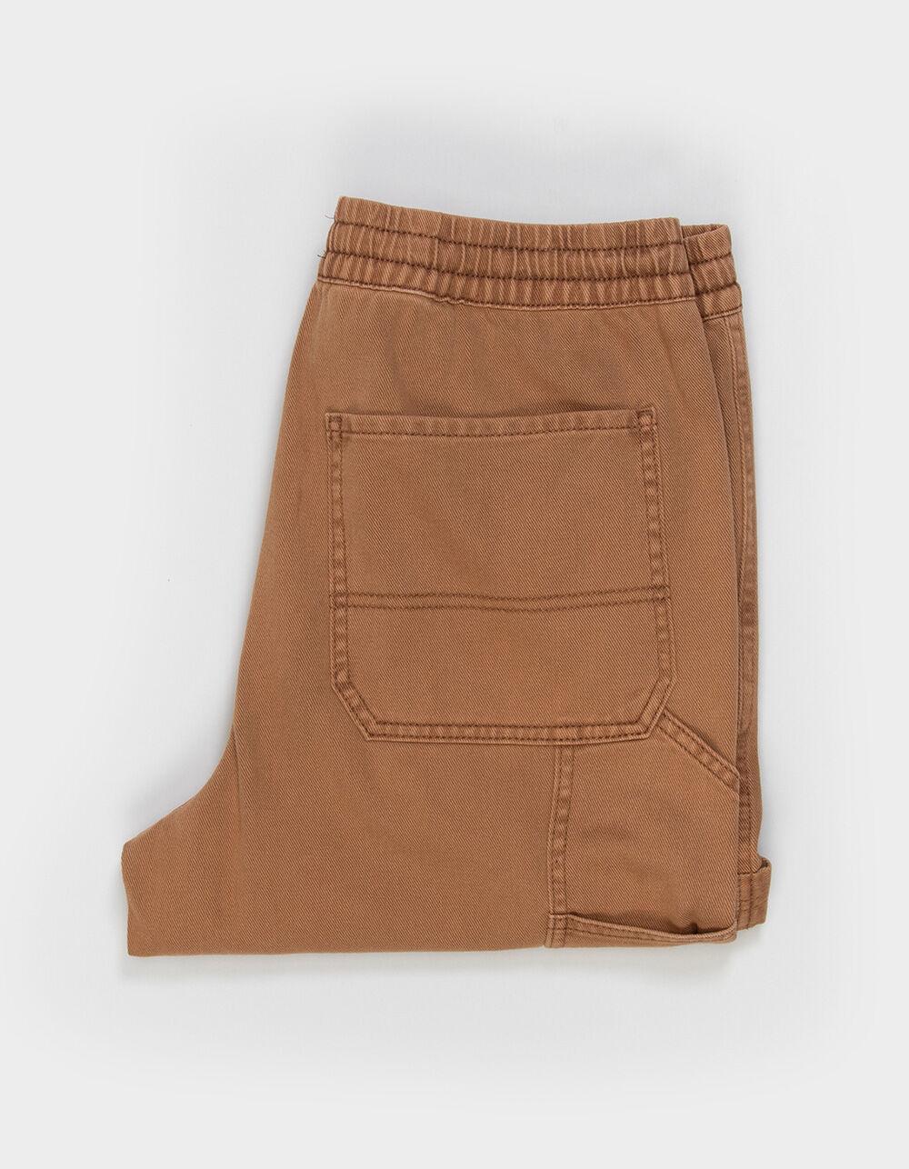 RSQ Mens Straight Fit Pull On Carpenter Pants - TOFFEE Product Image