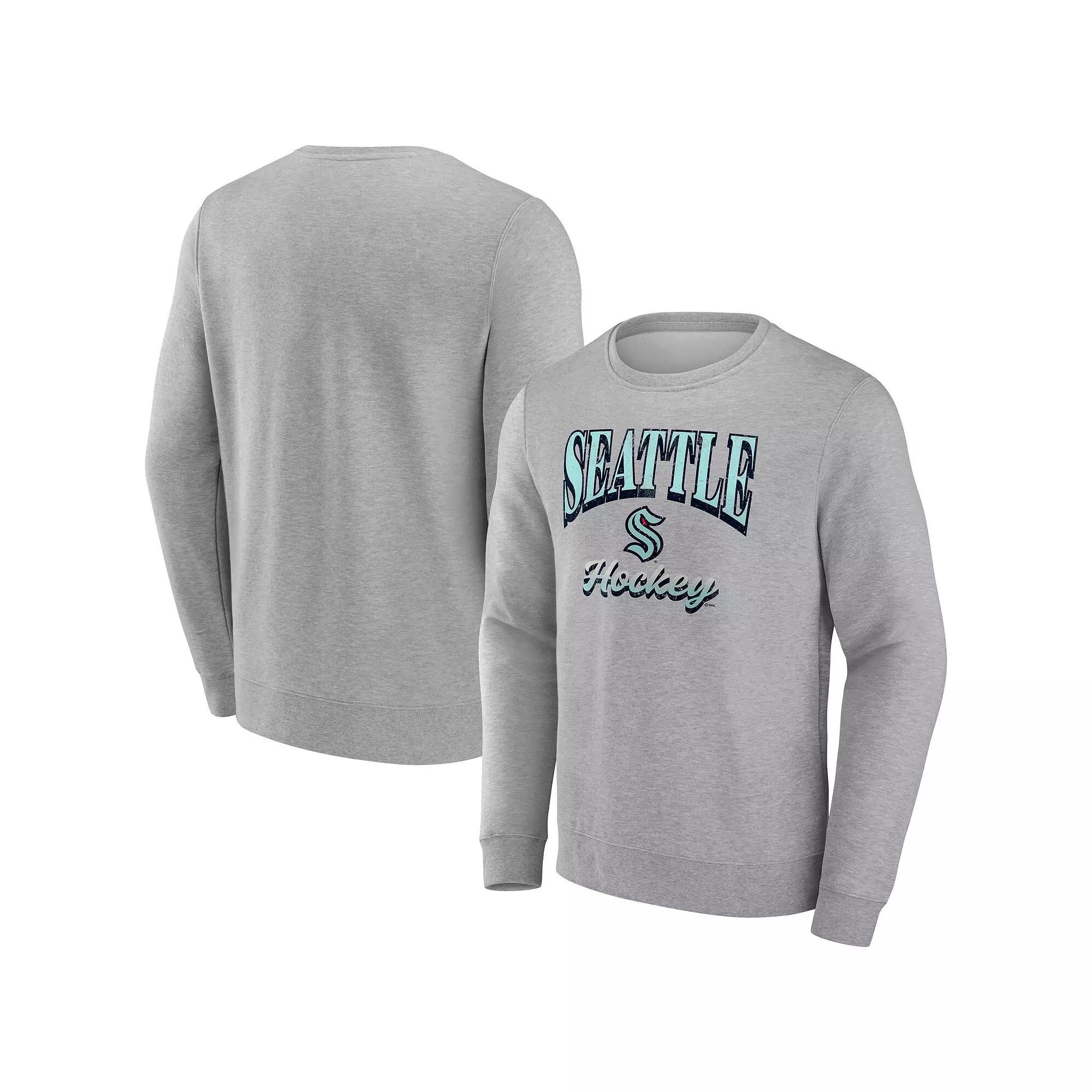 Men's Fanatics Branded Heather Gray Seattle Kraken Special Edition 2.0 Pullover Sweatshirt, Size: Medium, Krk Grey Product Image