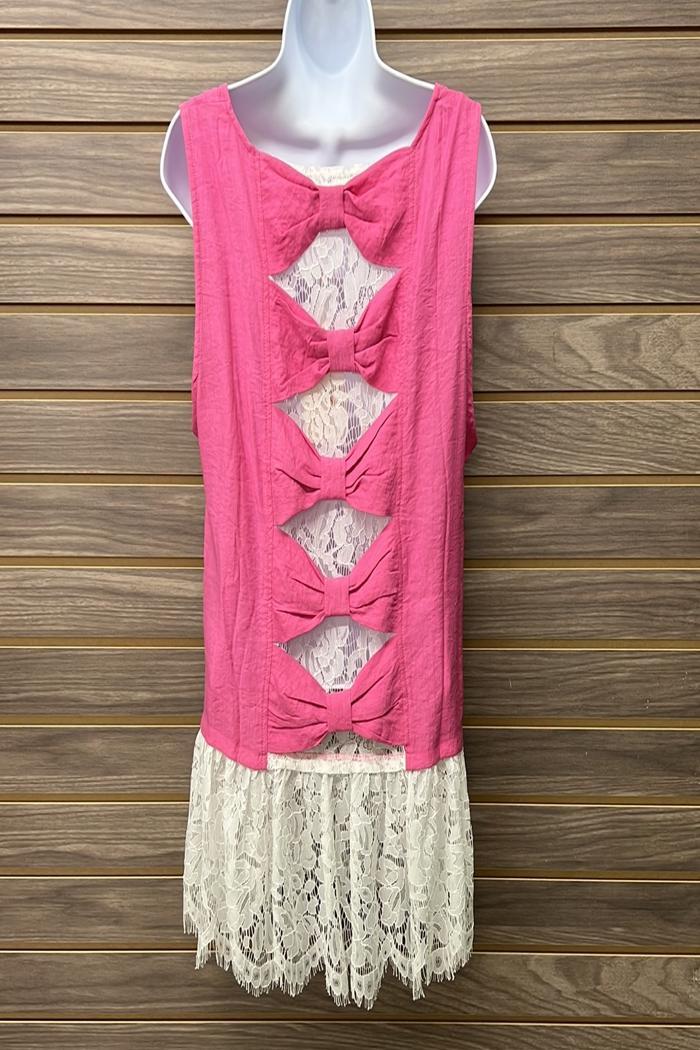 Tank Top With Lace Contrast Product Image