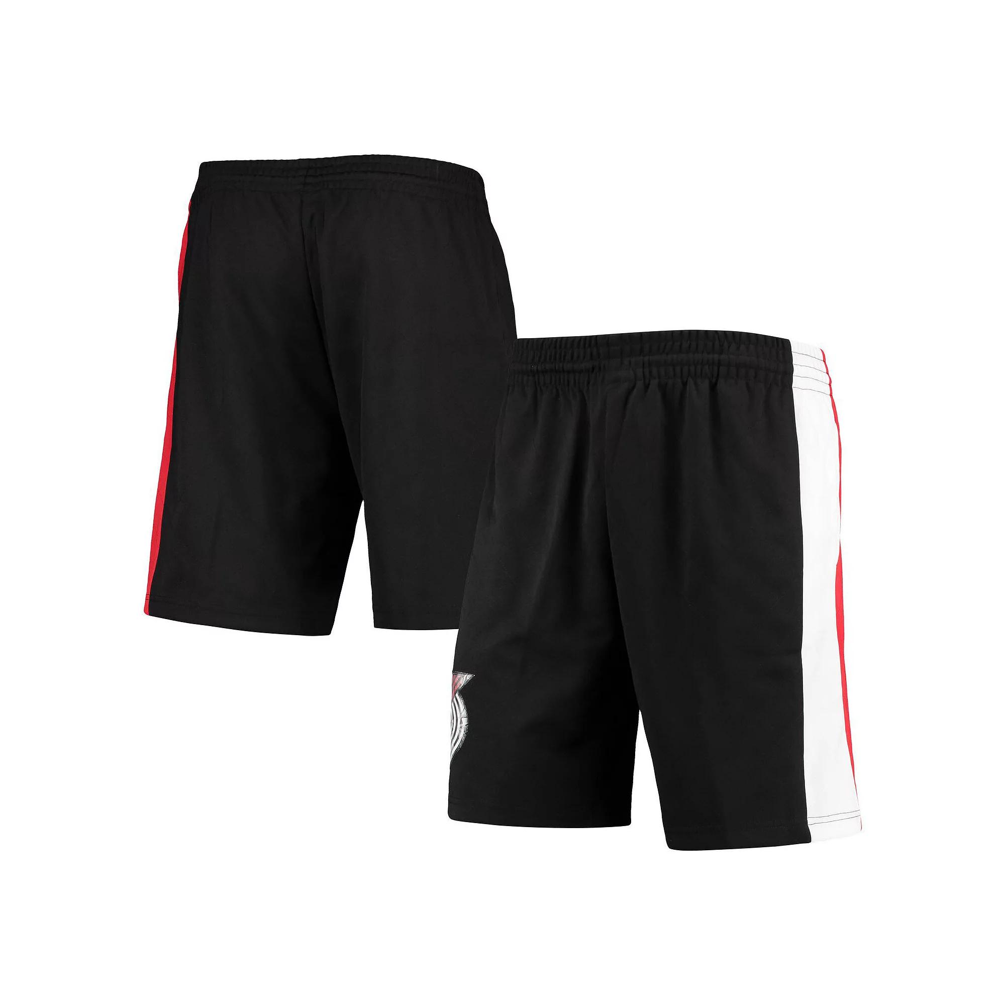 Men's Mitchell & Ness Black Portland Trail Blazers Hardwood Classics 75th Anniversary Swingman Shorts,  Product Image