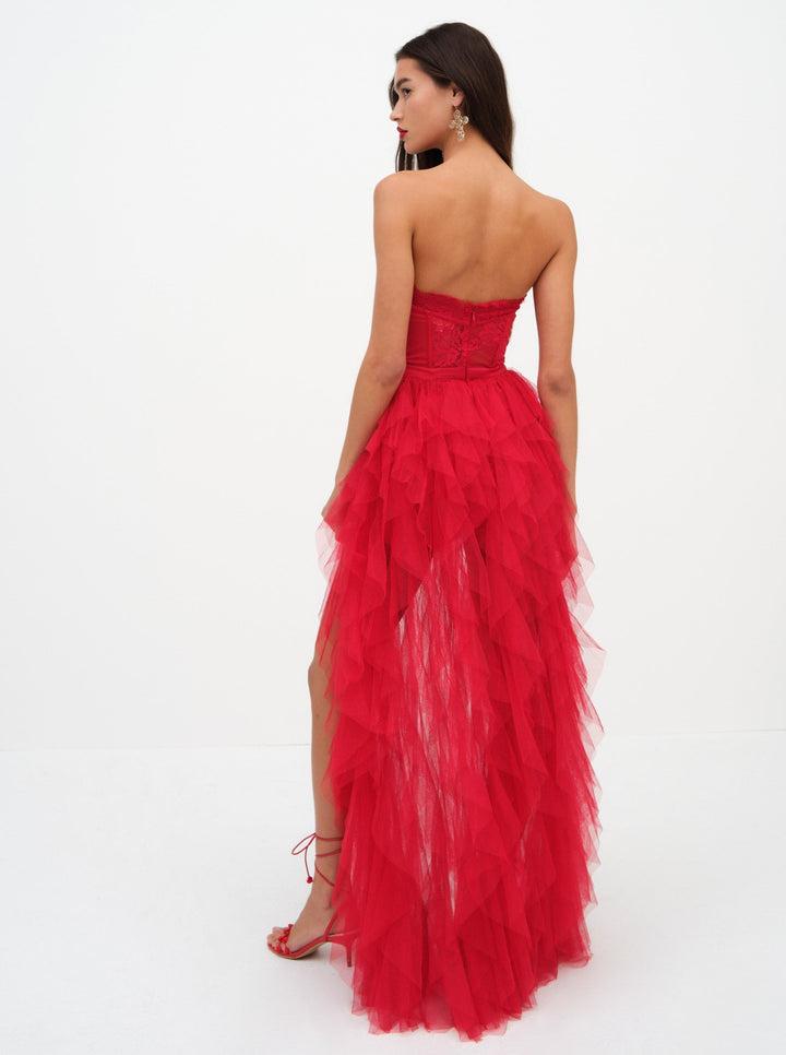 Bustier Gown — Red Product Image