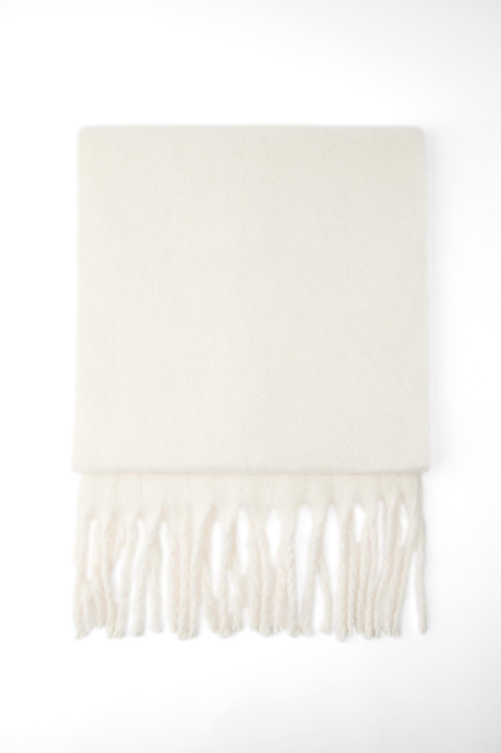 FRINGED WIDE SCARF Product Image