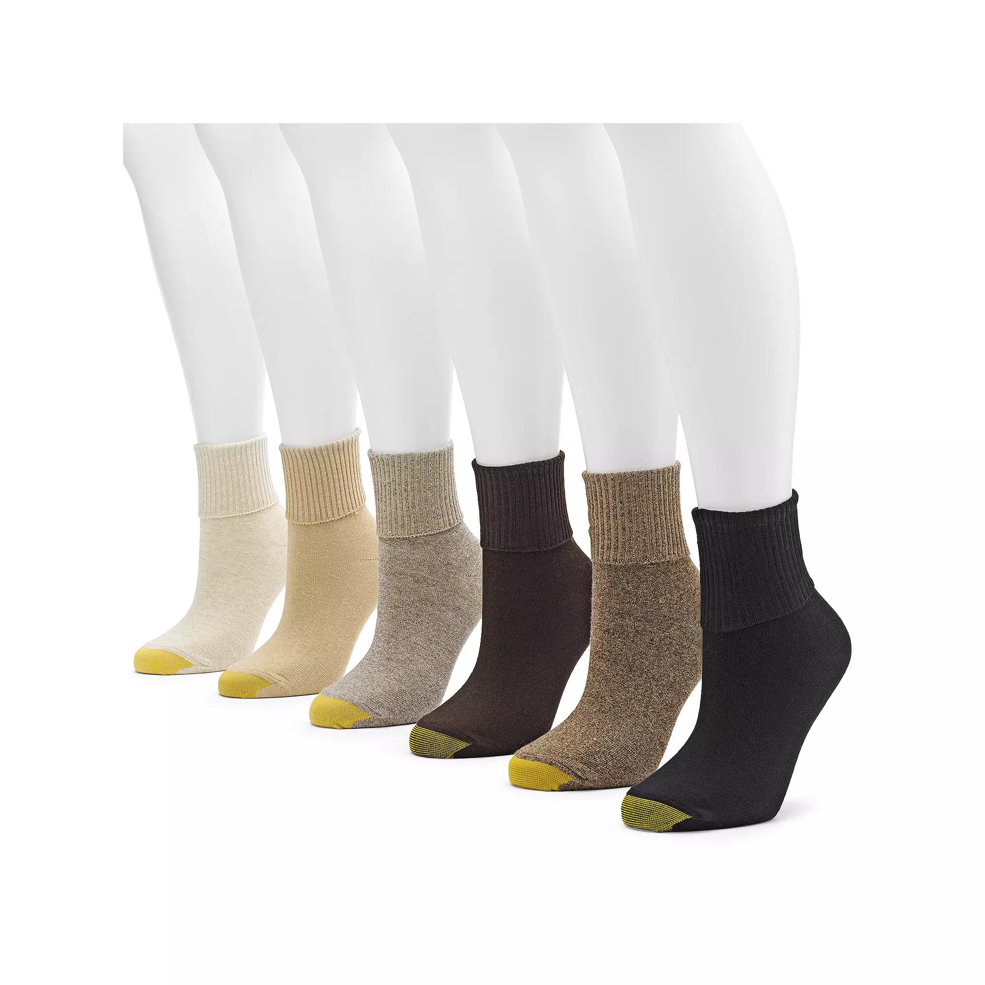 Women's GOLDTOE® 6-pack Turn-Cuff Socks,  Product Image