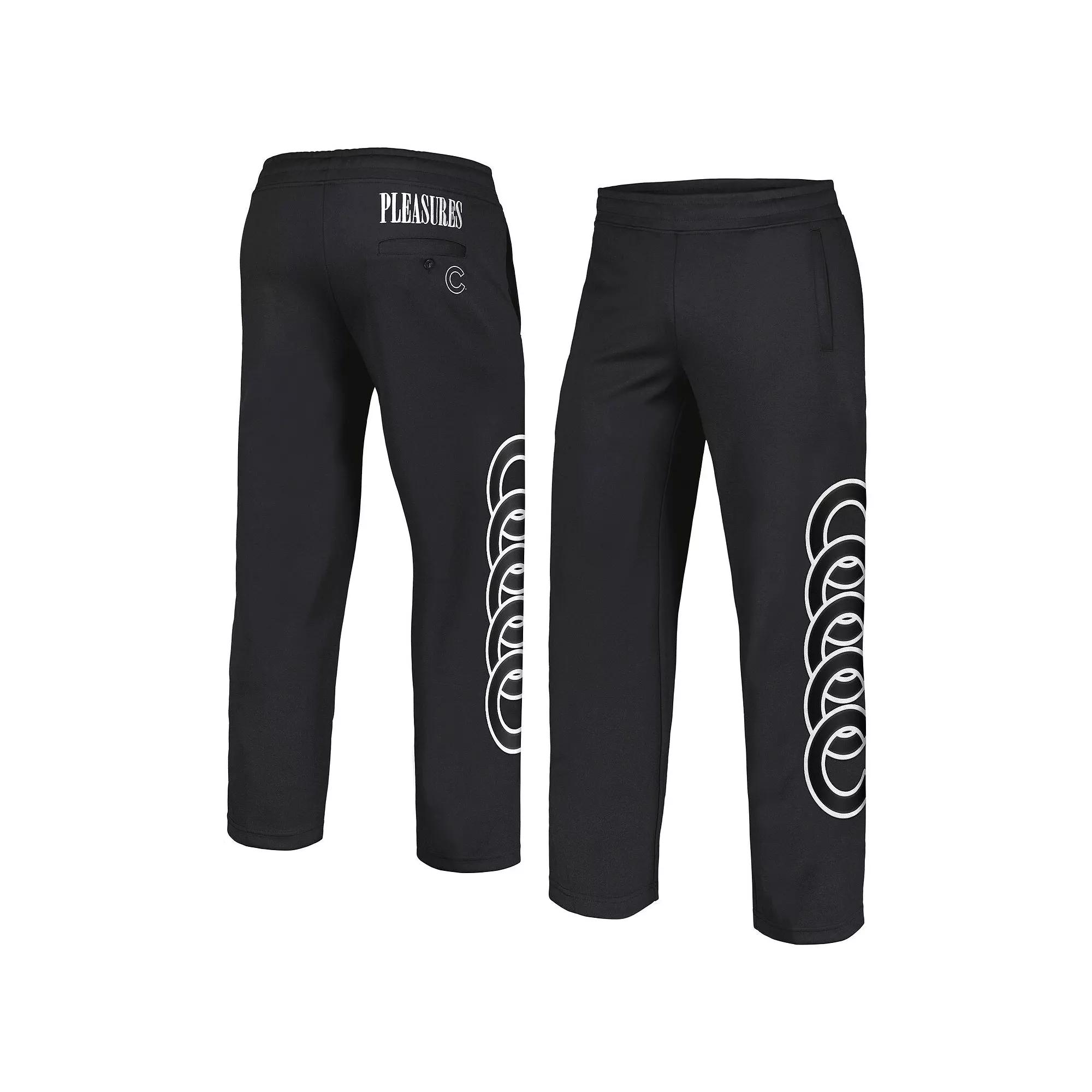 Men's PLEASURES Black Chicago Cubs Pitcher Track Pants,  Product Image