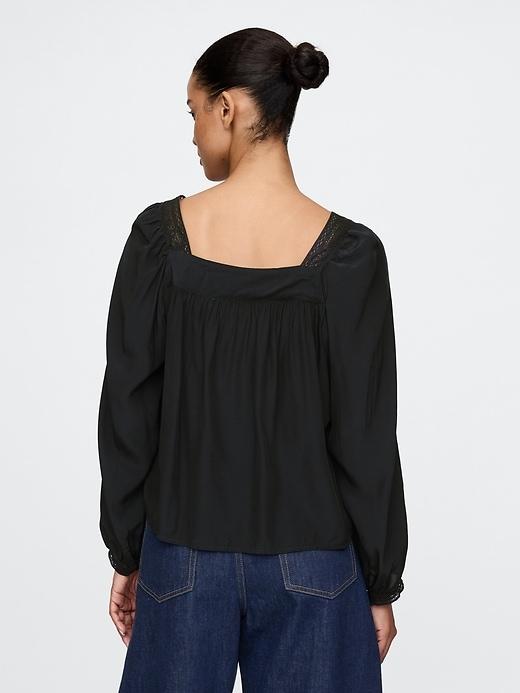 Square-Neck Bow Crop Top Product Image