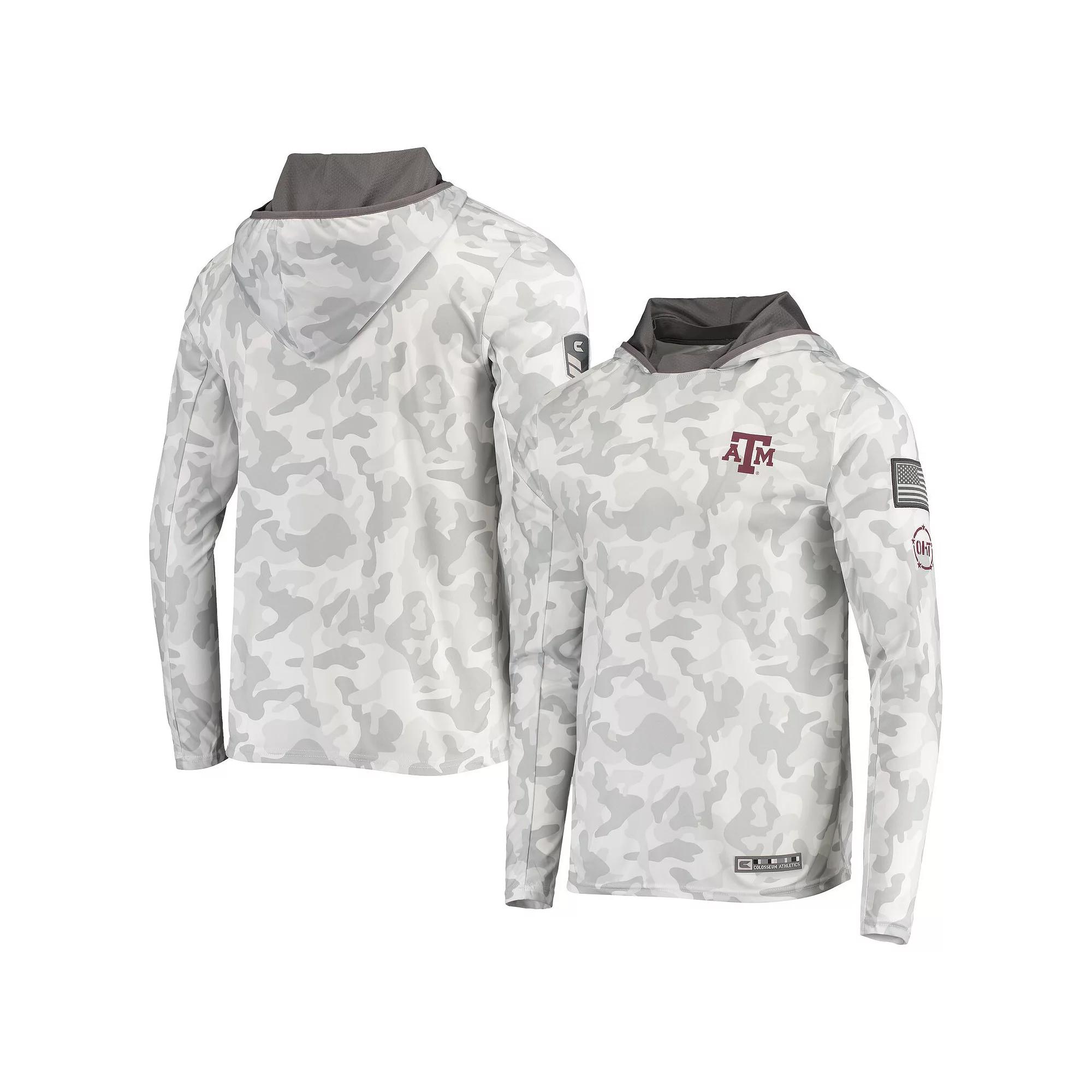 Men's Colosseum Arctic Camo Texas A&M Aggies OHT Military Appreciation Long Sleeve Hoodie Top, Size: 3XL, Team Product Image