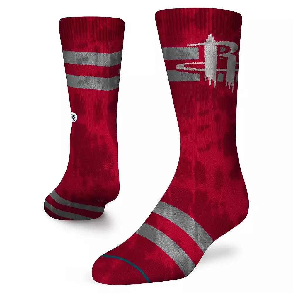 Men's Stance Houston Rockets Tie-Dye Crew Socks,  Product Image