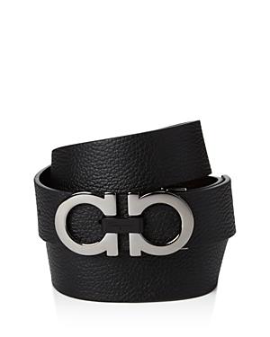 Mens Reversible Leather Double-Gancio Belt Product Image