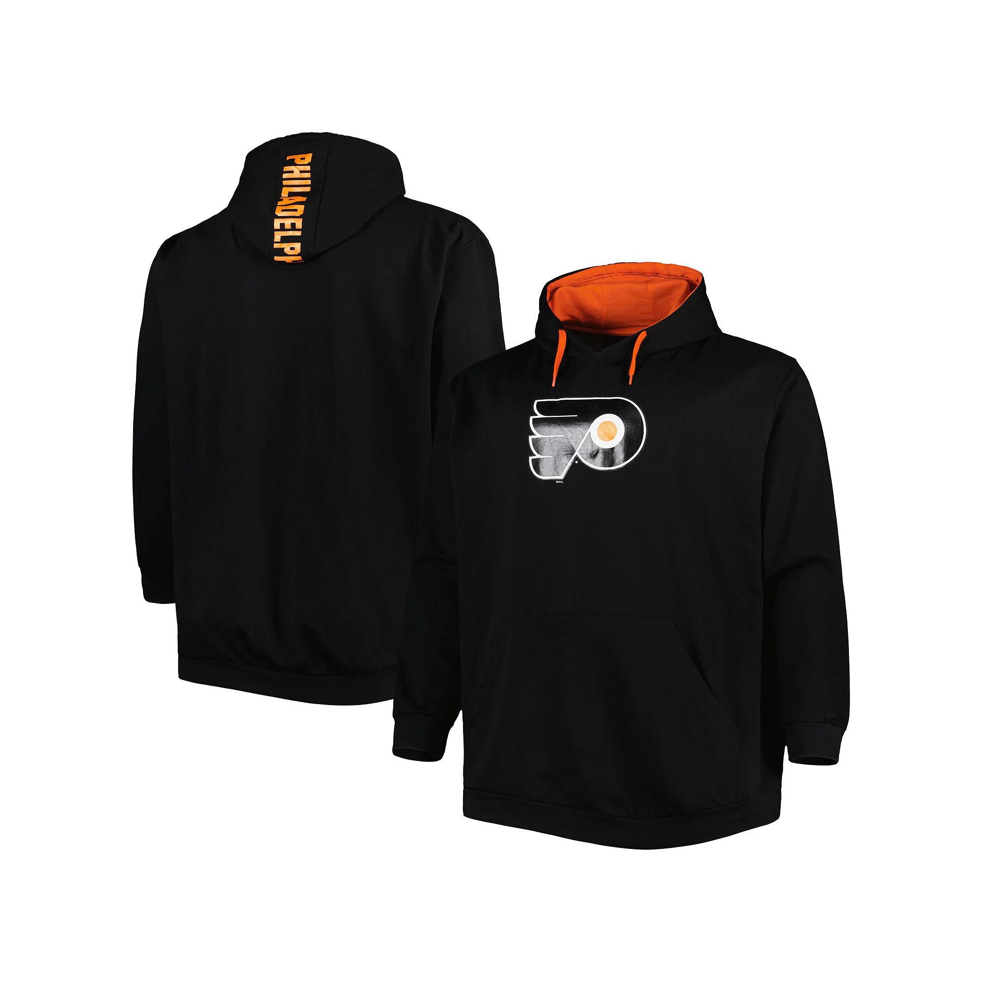 Men's Black Philadelphia Flyers Big & Tall Fleece Pullover Hoodie, Size: 2XB, Fly Black Product Image