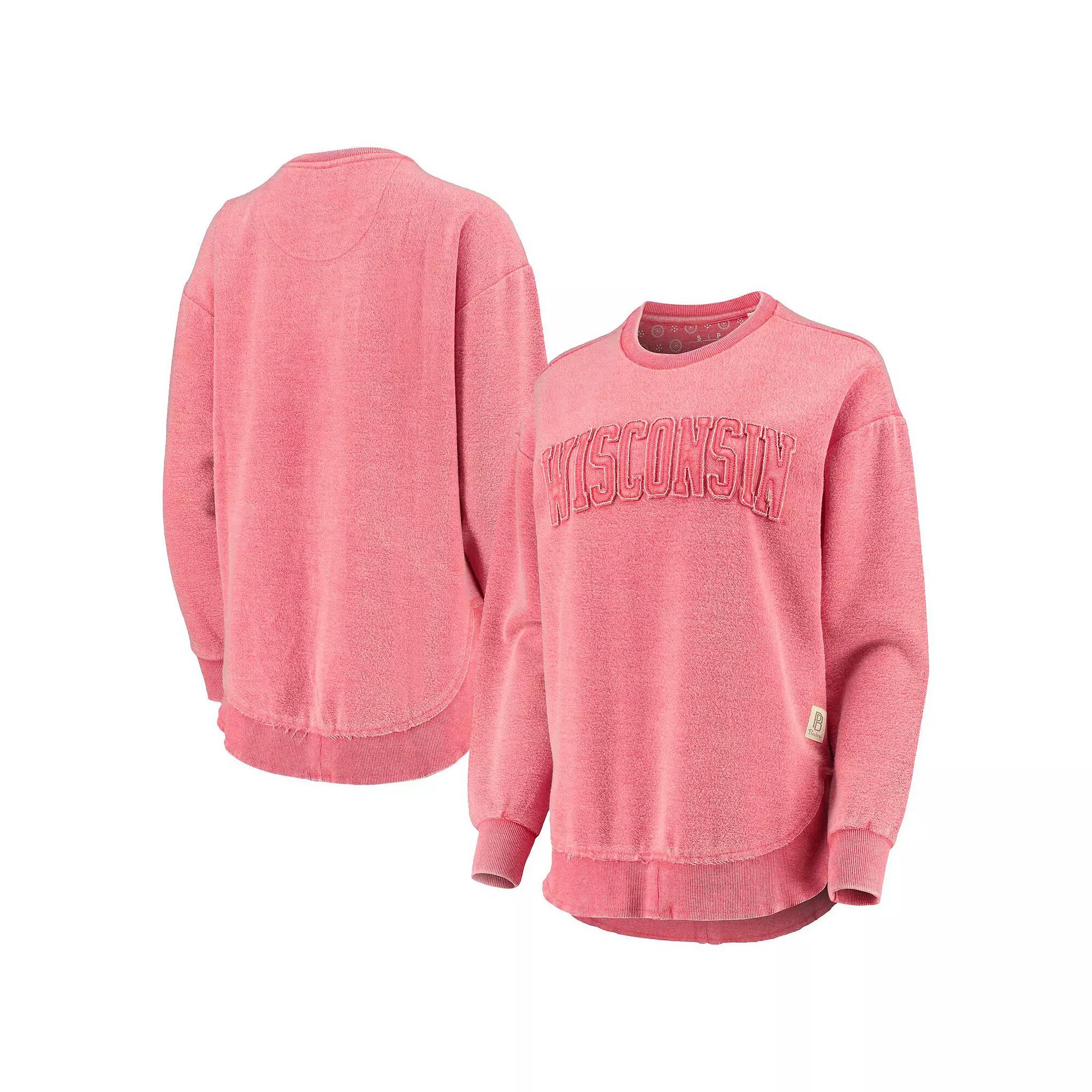 Women's Pressbox Red Wisconsin Badgers Ponchoville Pullover Sweatshirt,  Product Image