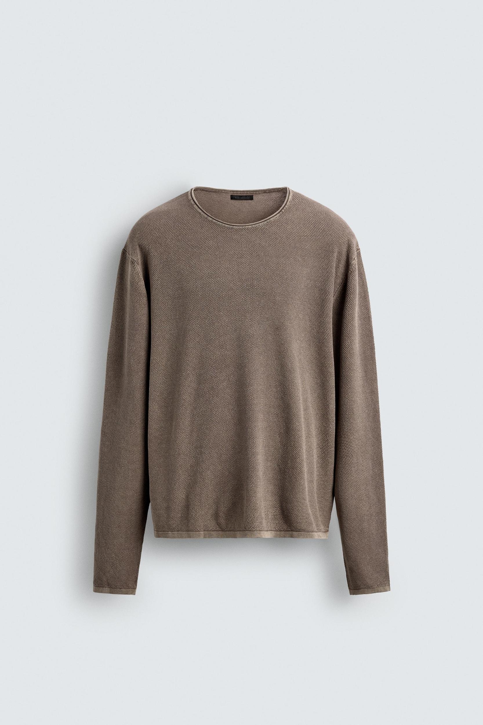 WASHED TEXTURED SWEATER Product Image
