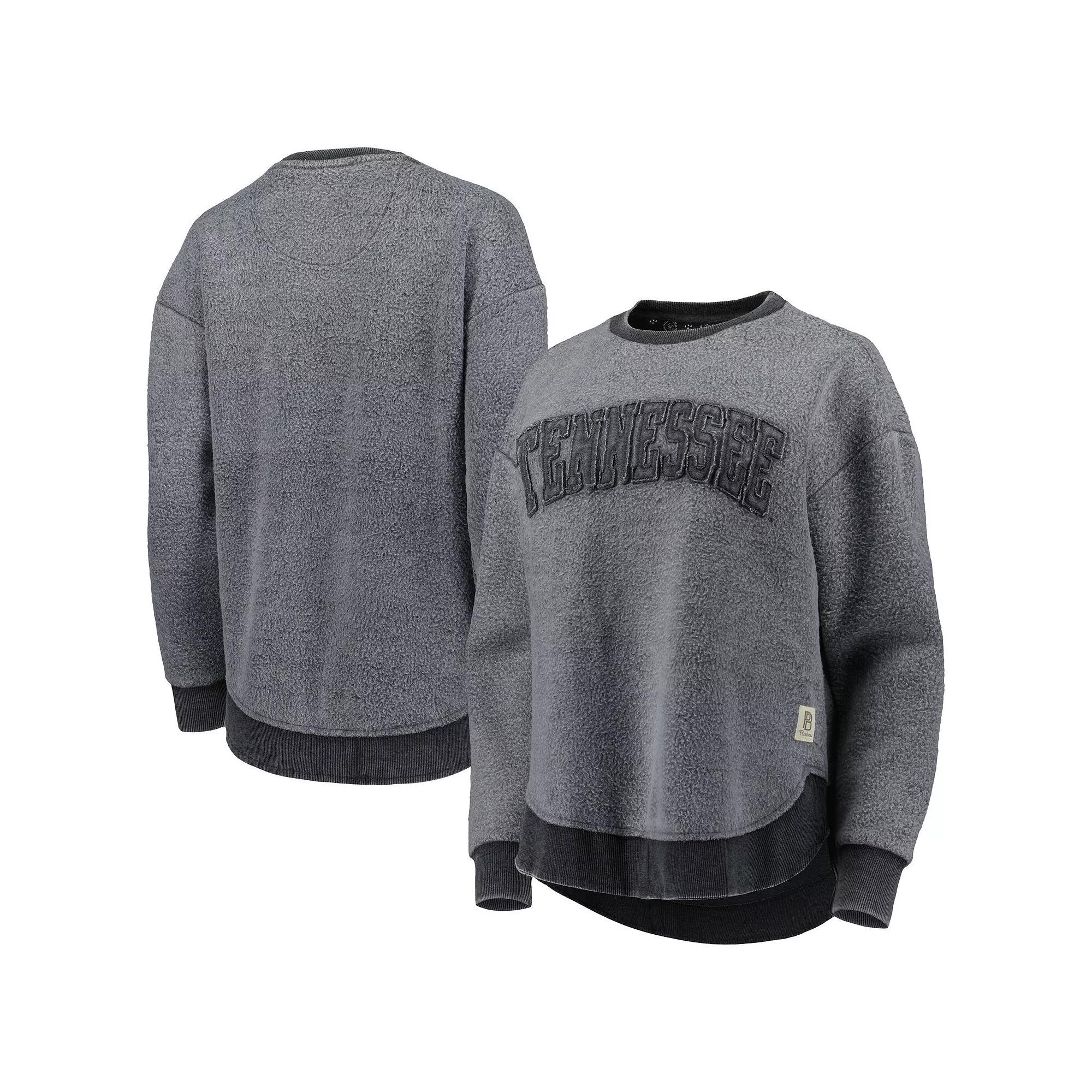 Women's Pressbox Black Tennessee Volunteers Ponchoville Pullover Sweatshirt, Size: Medium Product Image