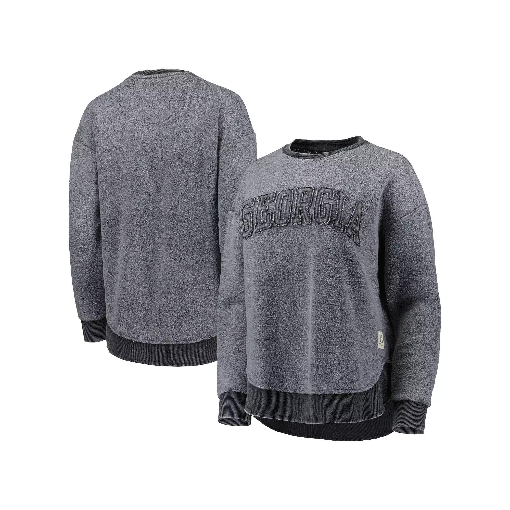 Women's Pressbox Black Georgia Bulldogs Ponchoville Pullover Sweatshirt,  Product Image