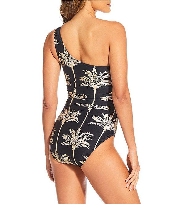 Gibson & Latimer West Palms Shirred One Shoulder One Piece Swimsuit Product Image
