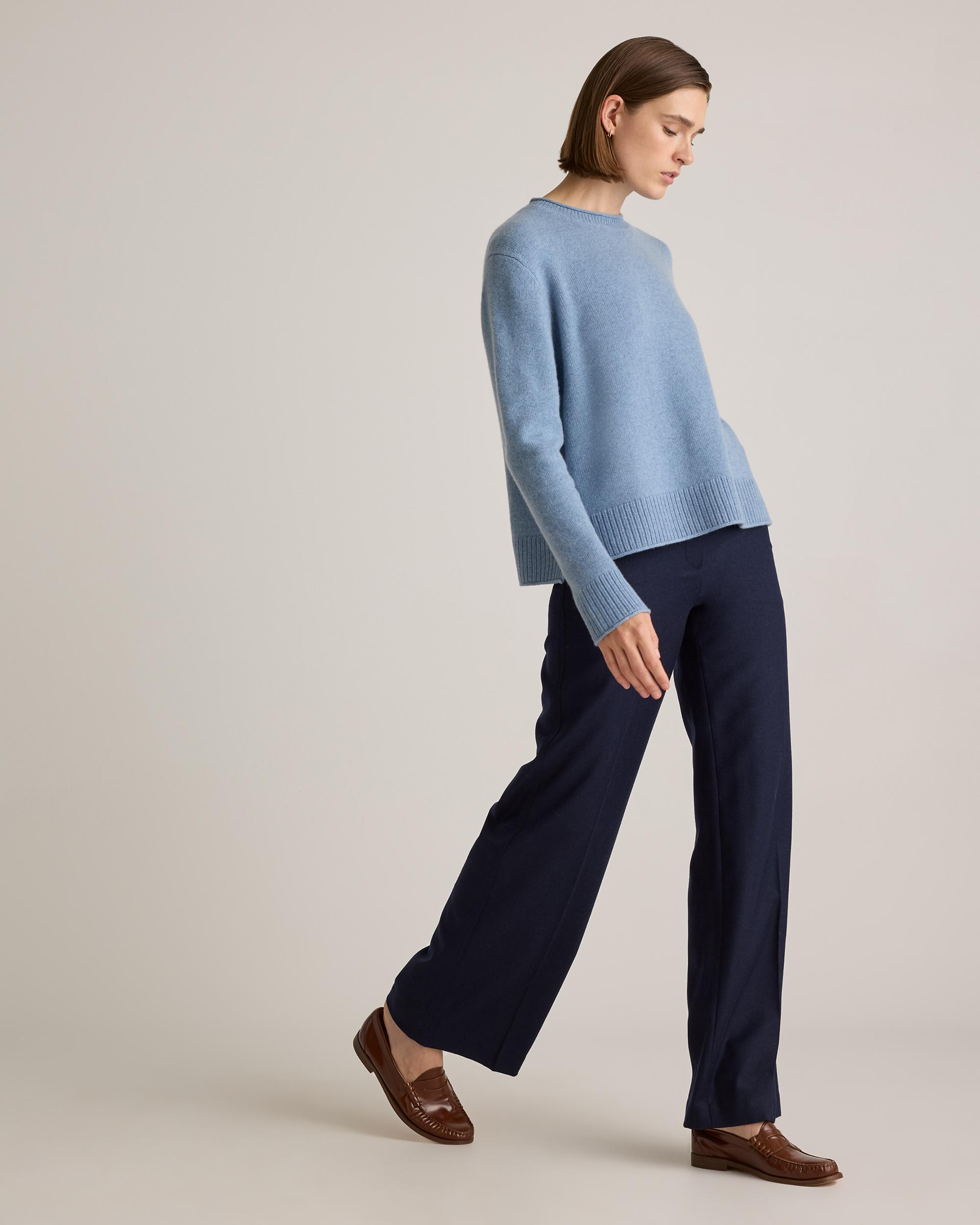 Quince | Women's Mongolian Cashmere Boxy Crewneck Sweater Product Image