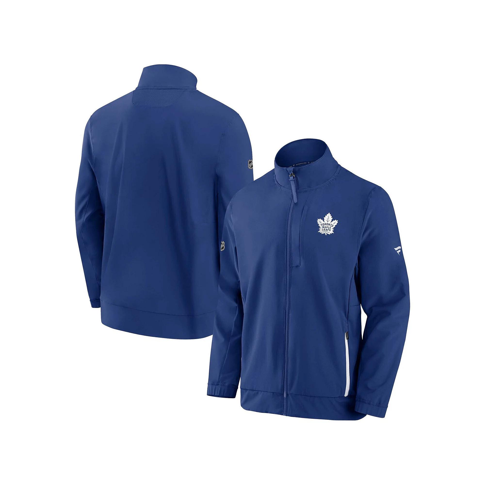Men's Fanatics Branded Blue Toronto Maple Leafs Authentic Pro Rink Coaches Full-Zip Jacket,  Product Image