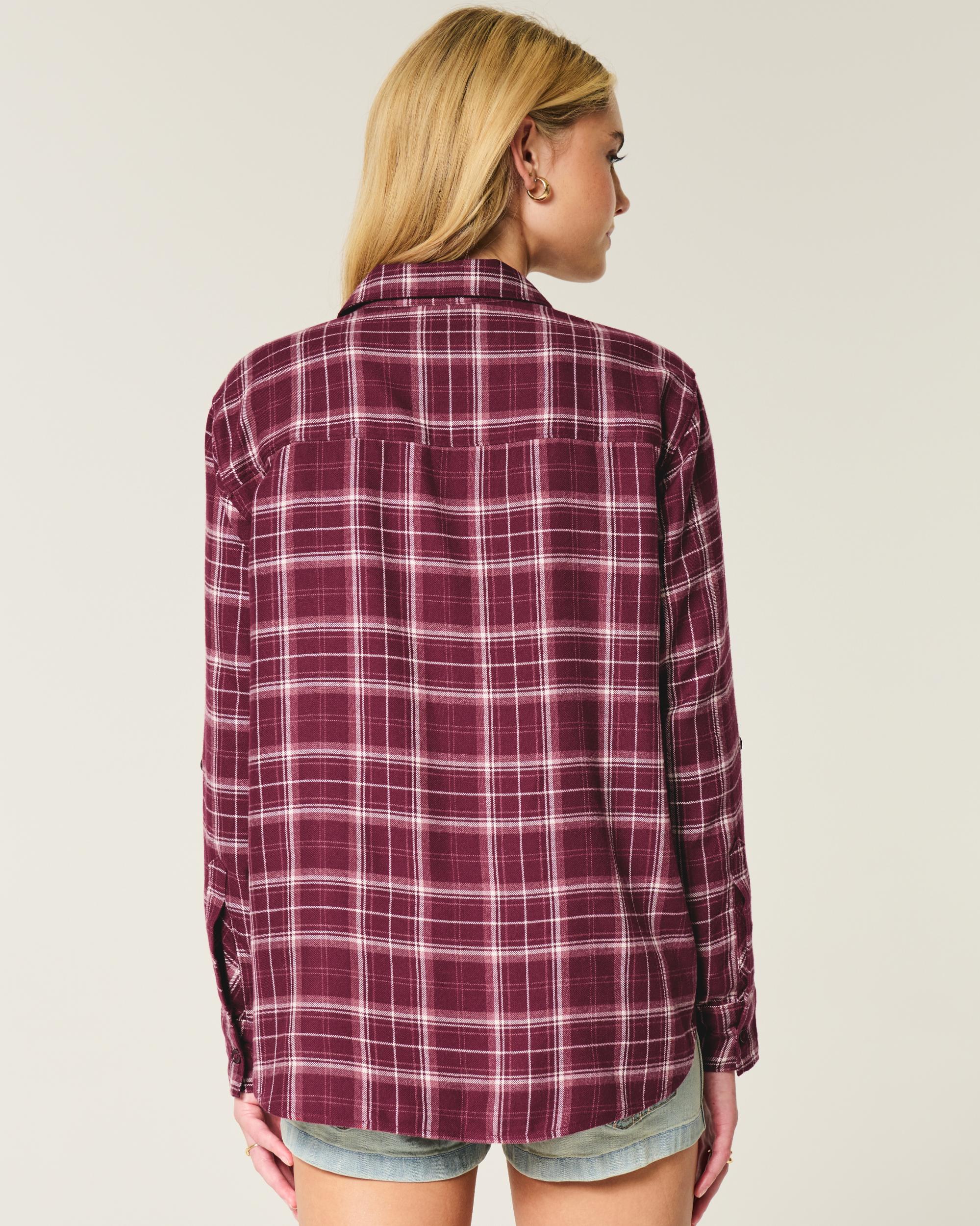 Oversized Flannel Shirt Product Image