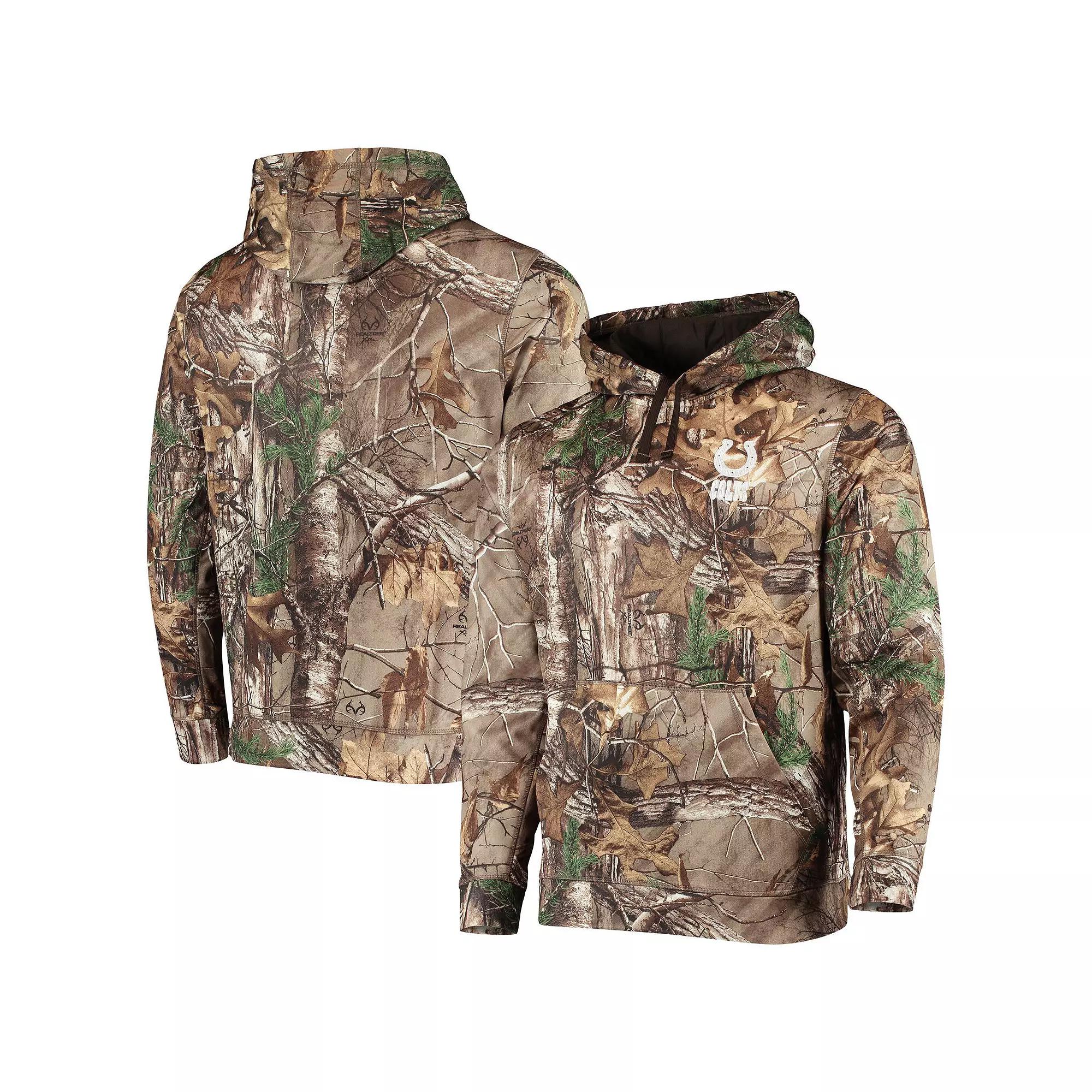 Men's Dunbrooke Realtree Camo Indianapolis Colts Circle Champion Tech Fleece Pullover Hoodie, Size: Medium, Green Product Image